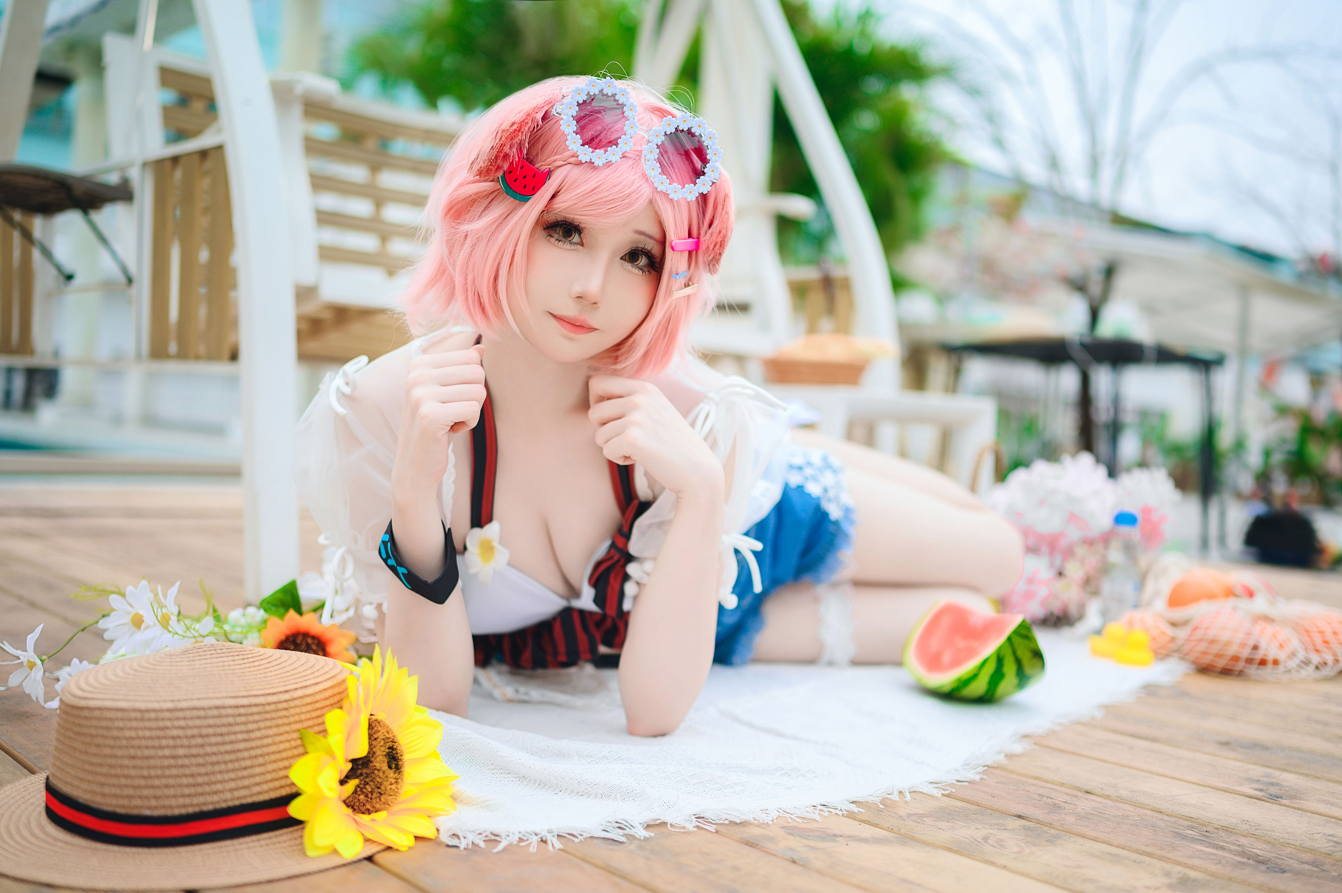 焖焖碳 - 明日方舟 澄闪泳装/(22P)