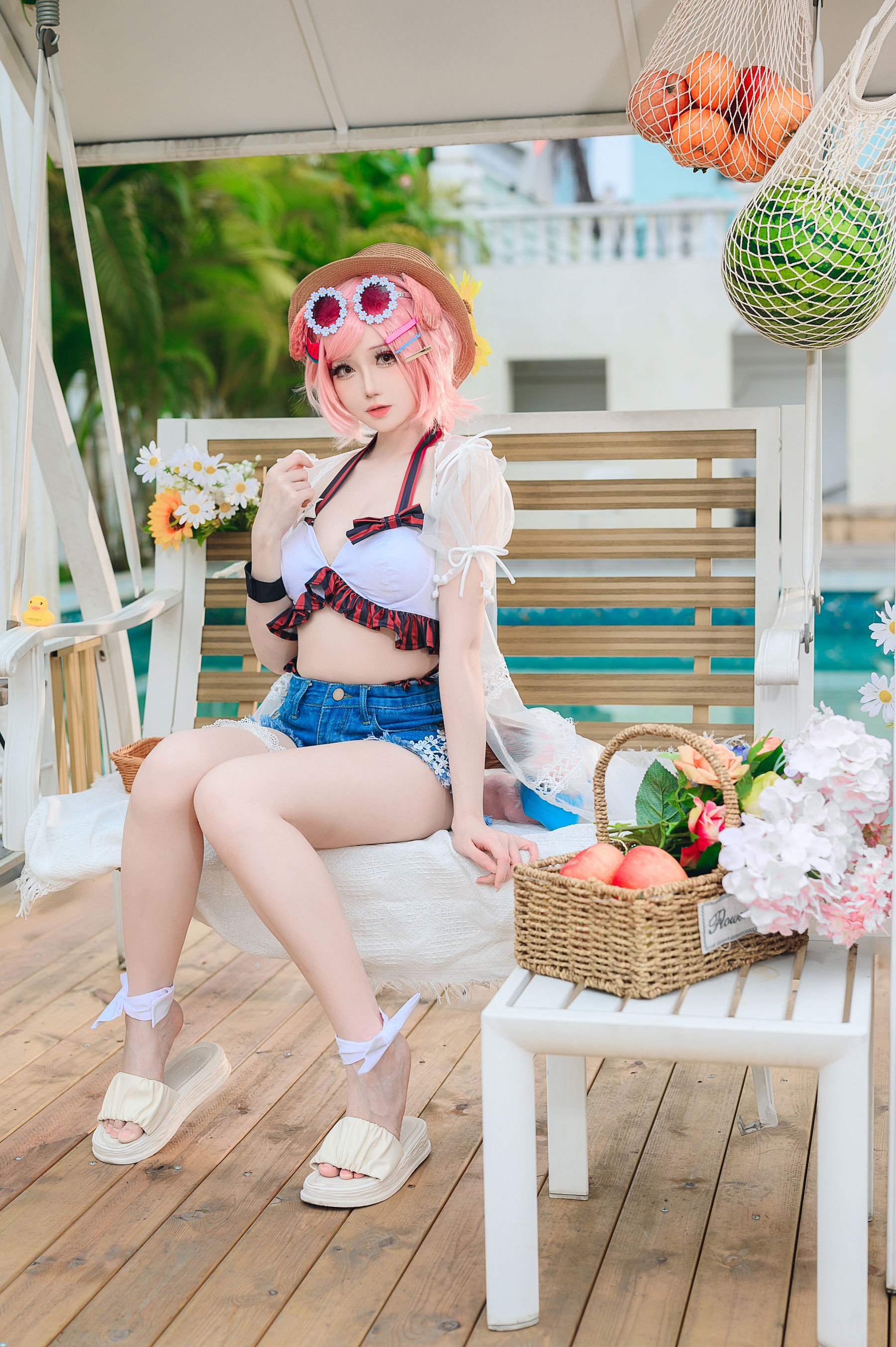 焖焖碳 - 明日方舟 澄闪泳装/(22P)