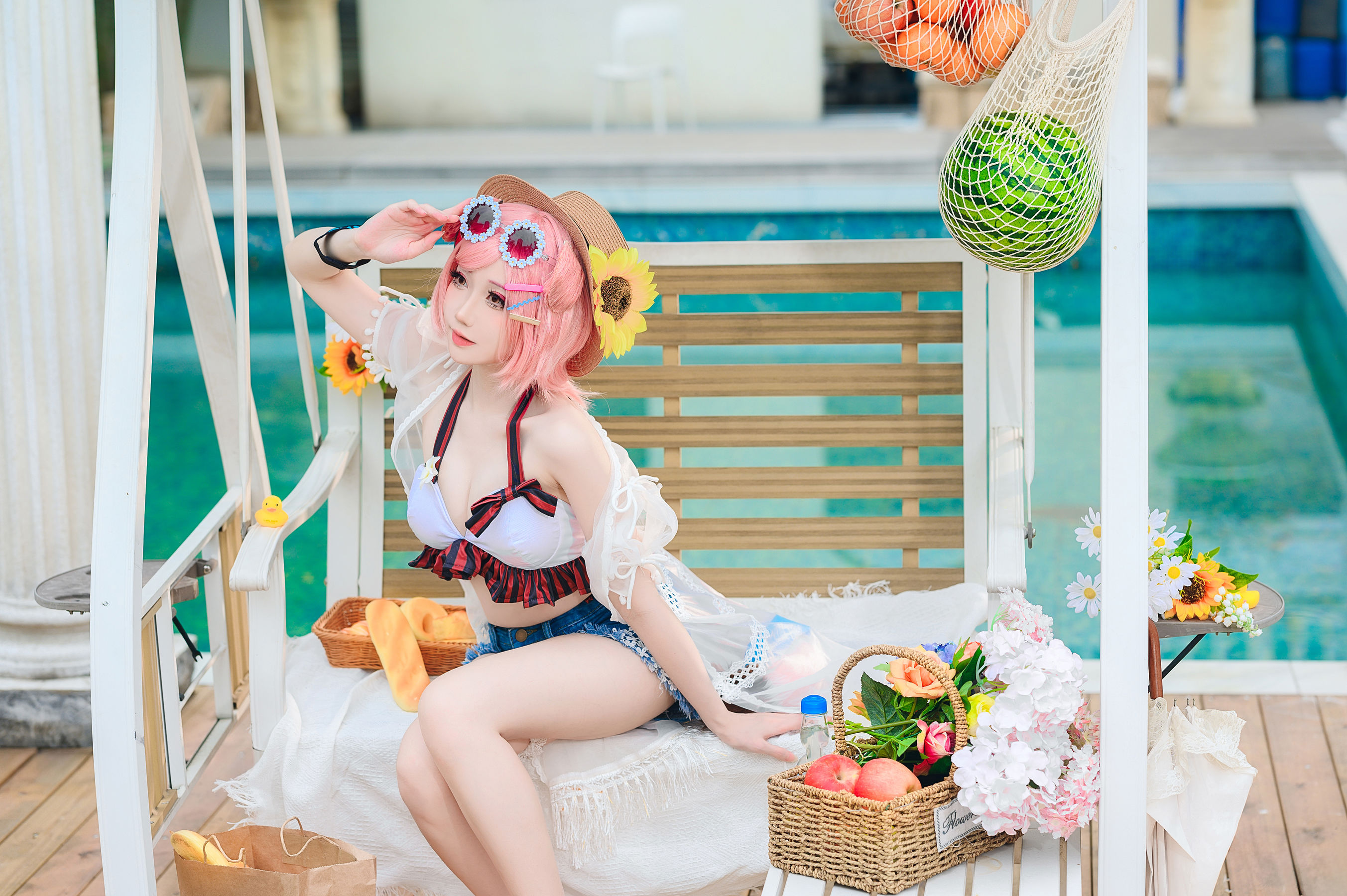 焖焖碳 - 明日方舟 澄闪泳装/(22P)