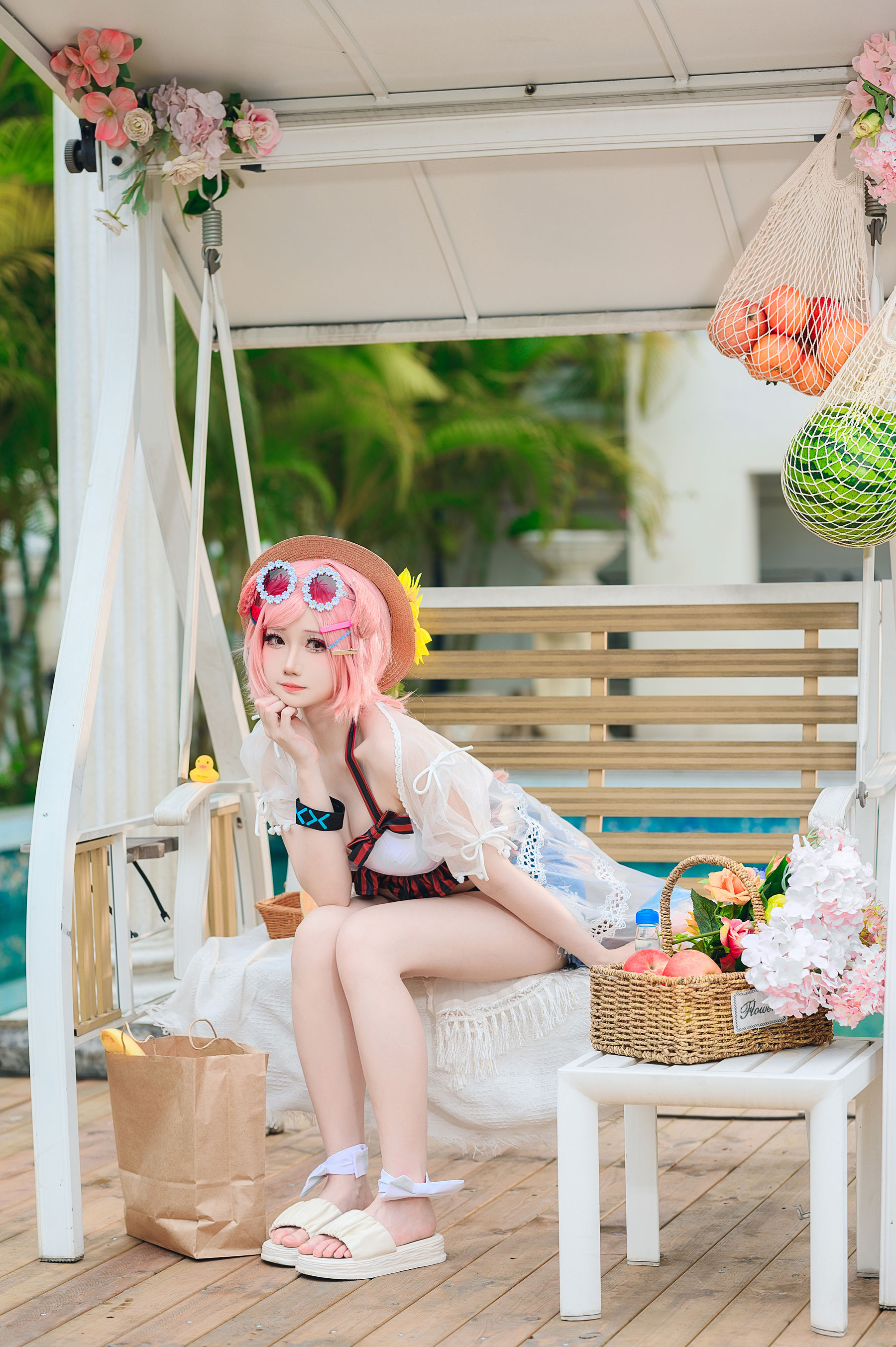 焖焖碳 - 明日方舟 澄闪泳装/(22P)