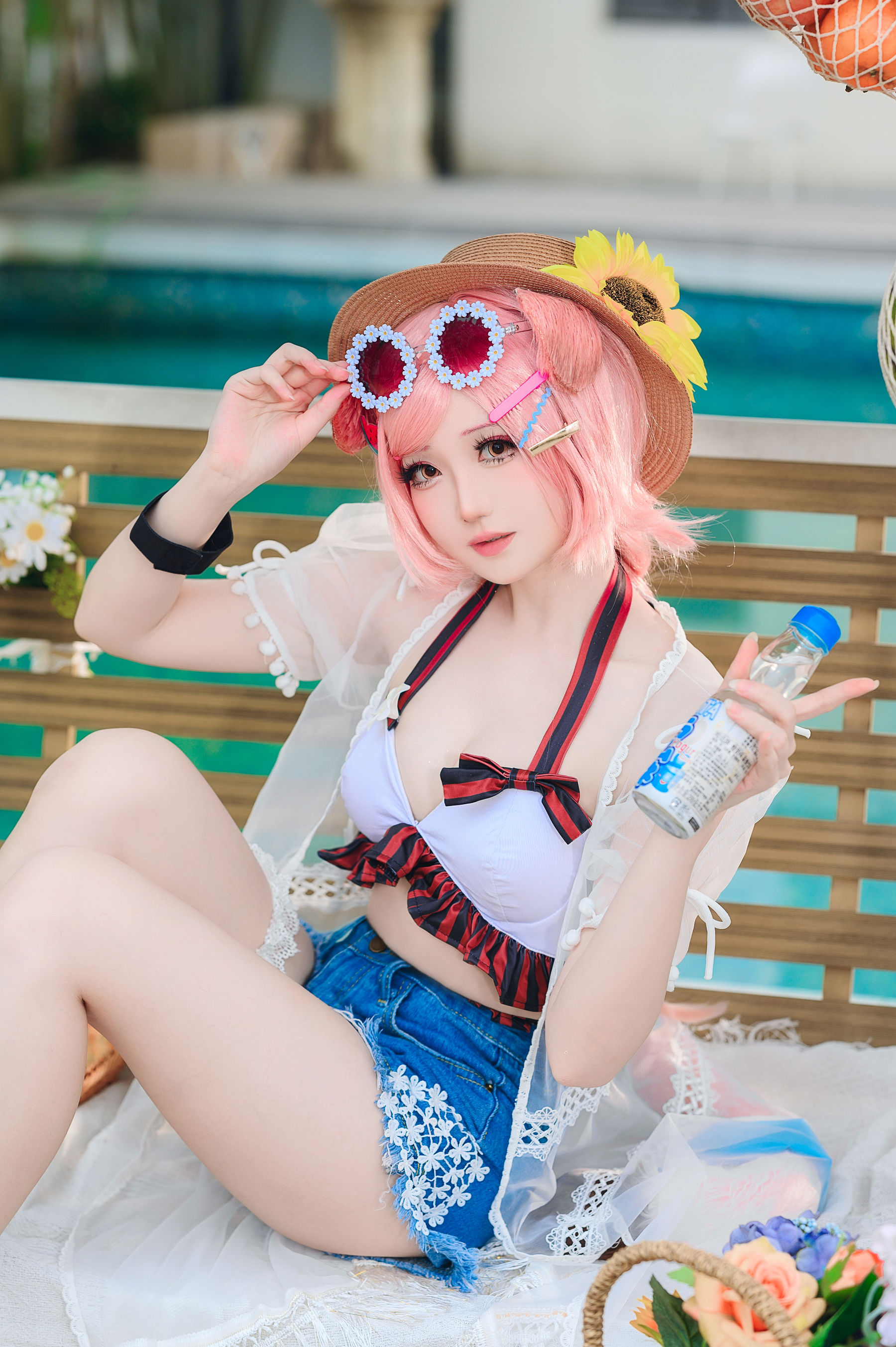 焖焖碳 - 明日方舟 澄闪泳装/(22P)