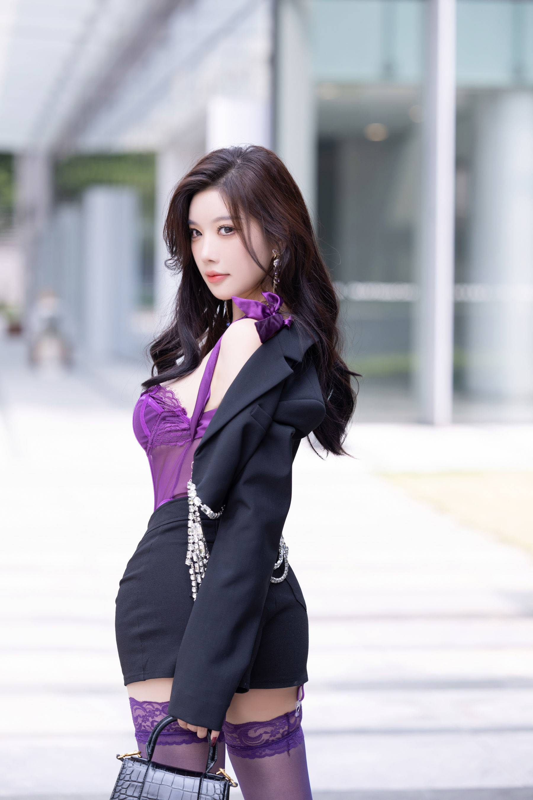 杨晨晨 - 紫色轻透情趣/(104P)