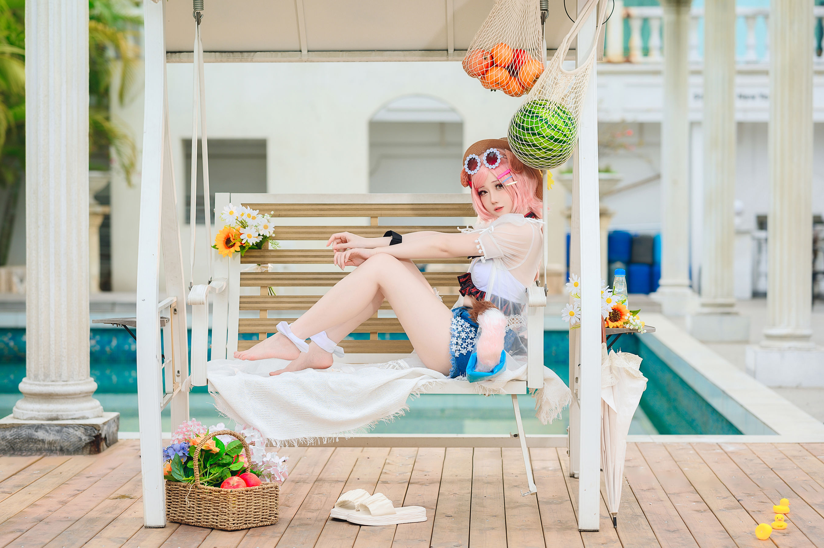 焖焖碳 - 明日方舟 澄闪泳装/(22P)