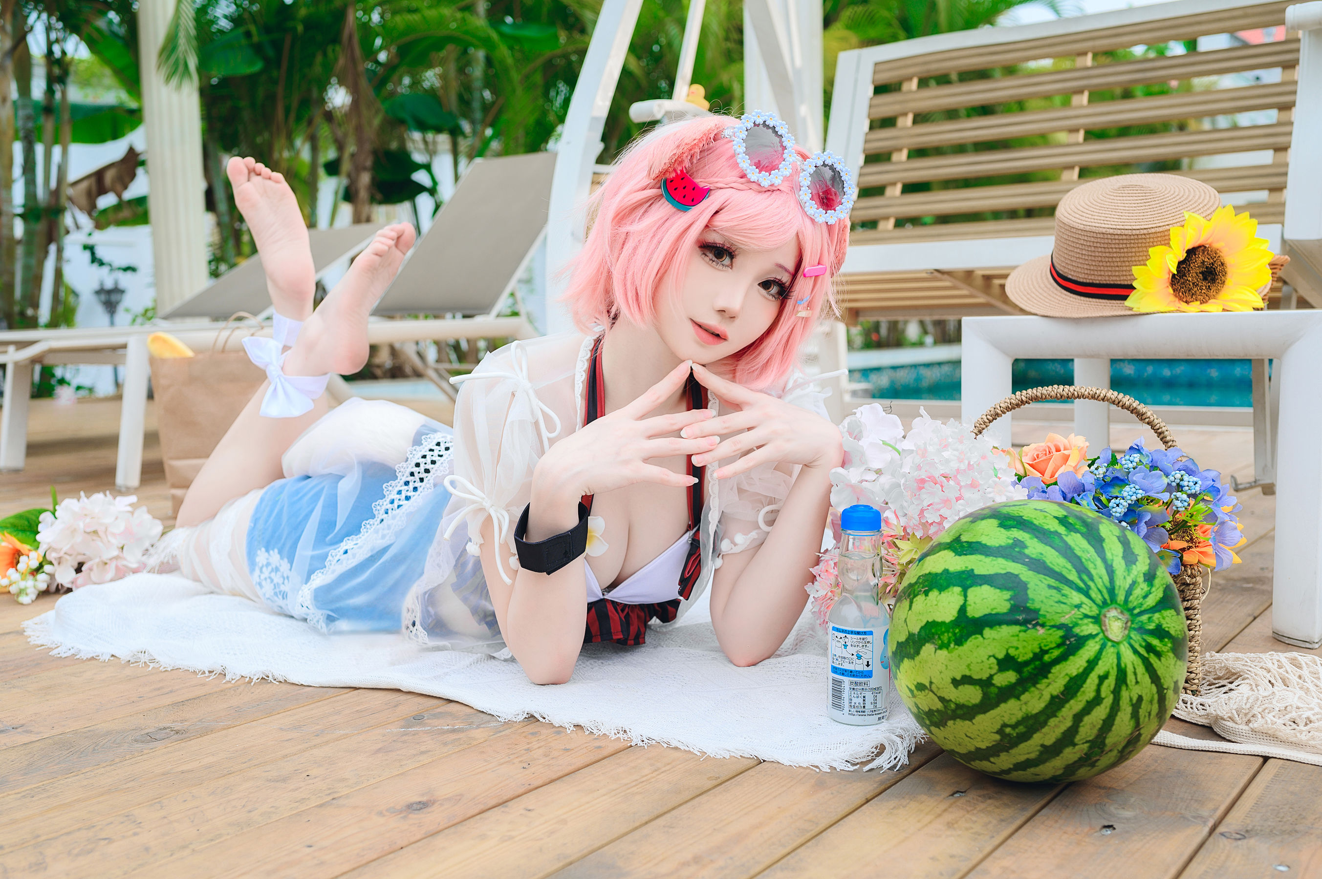 焖焖碳 - 明日方舟 澄闪泳装/(22P)