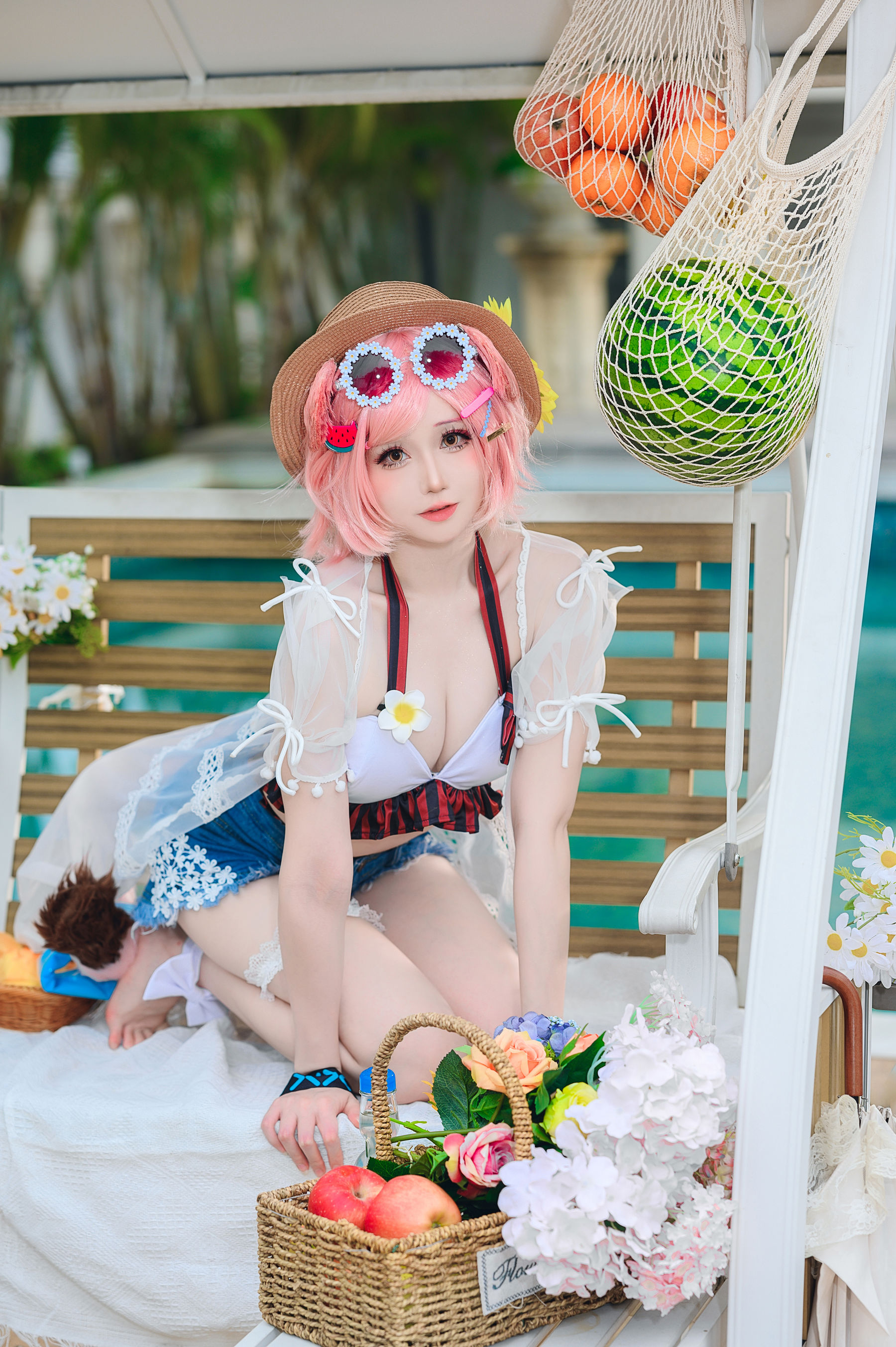 焖焖碳 - 明日方舟 澄闪泳装/(22P)