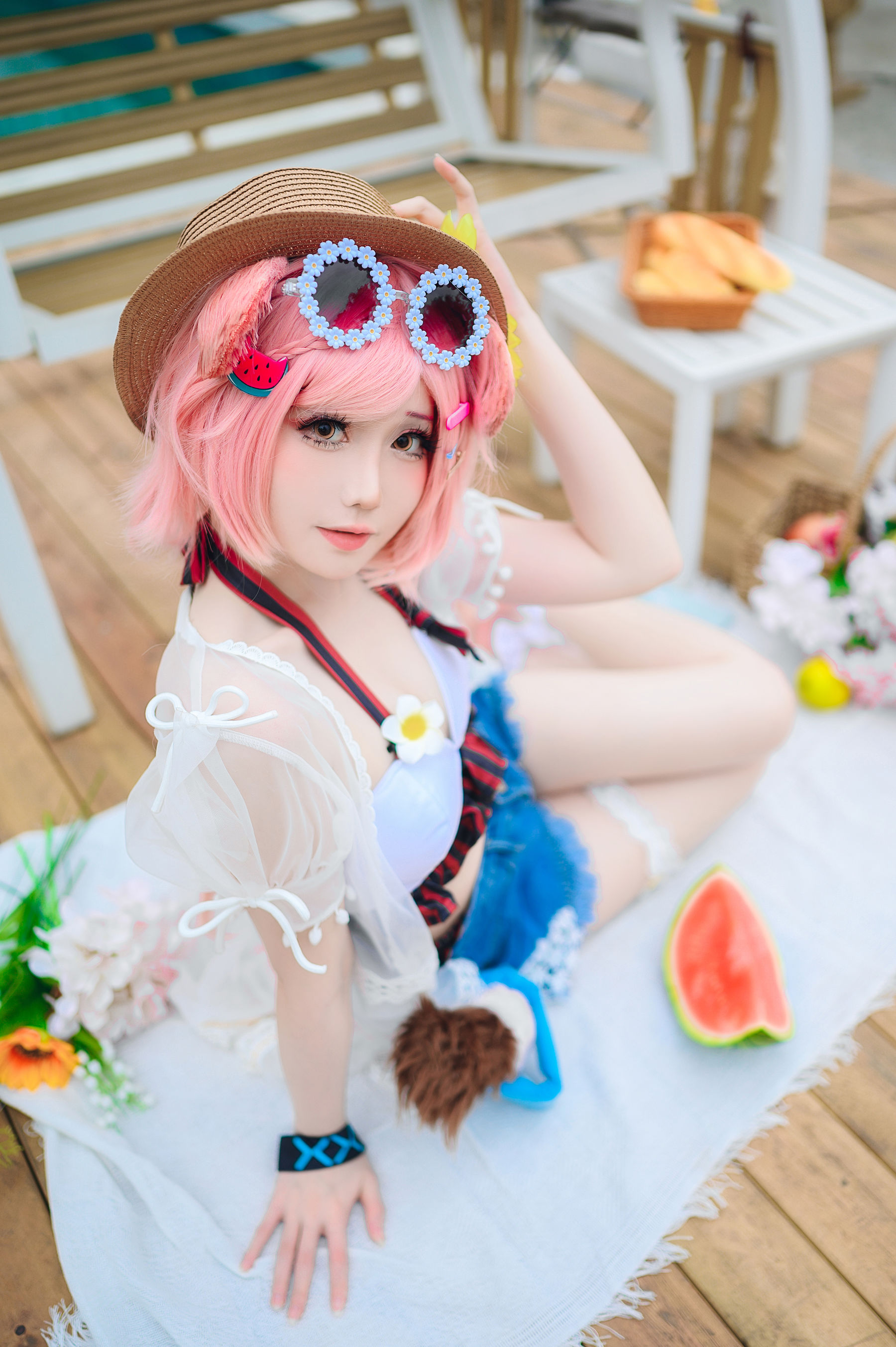 焖焖碳 - 明日方舟 澄闪泳装/(22P)