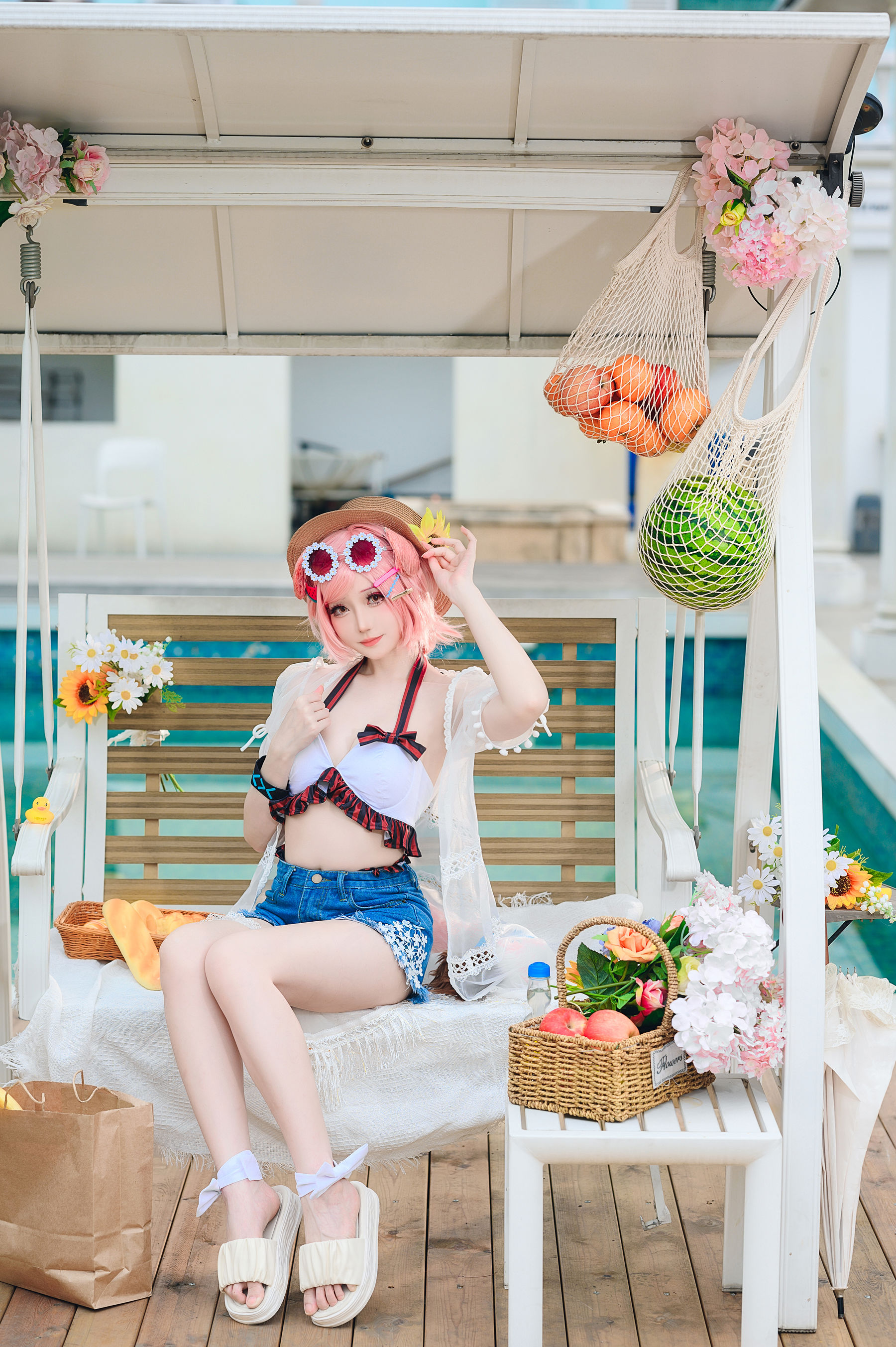 焖焖碳 - 明日方舟 澄闪泳装/(22P)