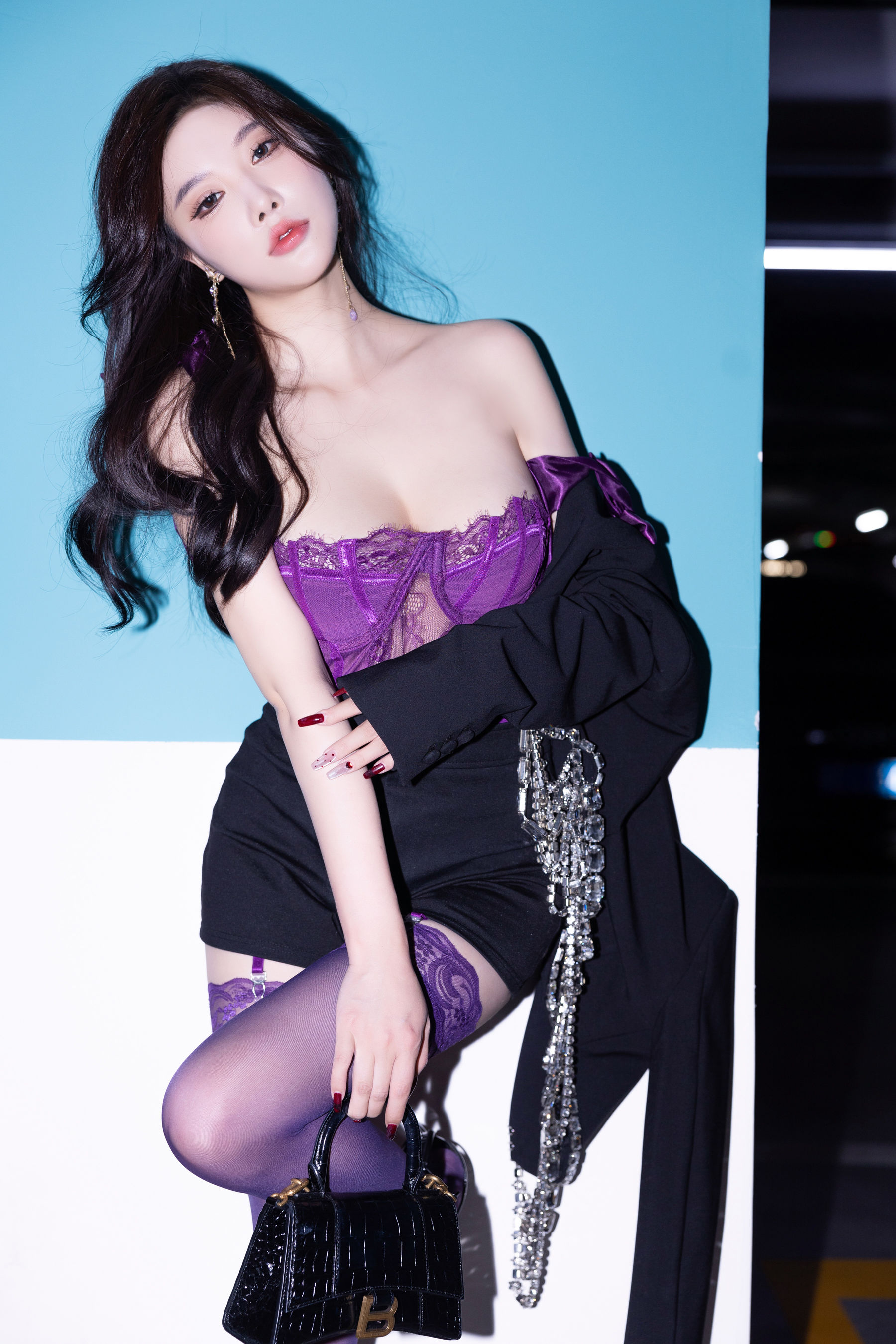 杨晨晨 - 紫色轻透情趣/(104P)