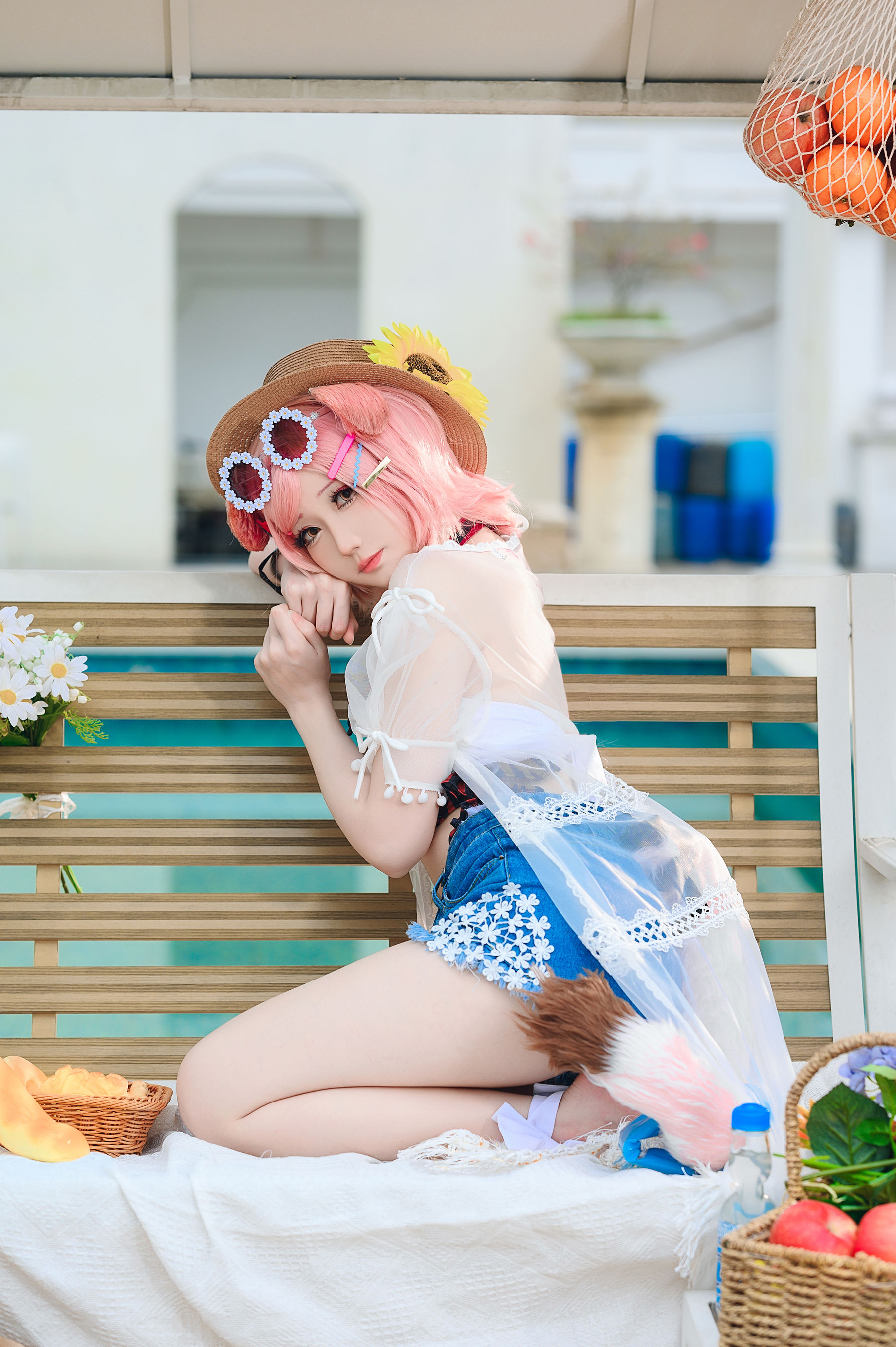 焖焖碳 - 明日方舟 澄闪泳装/(22P)