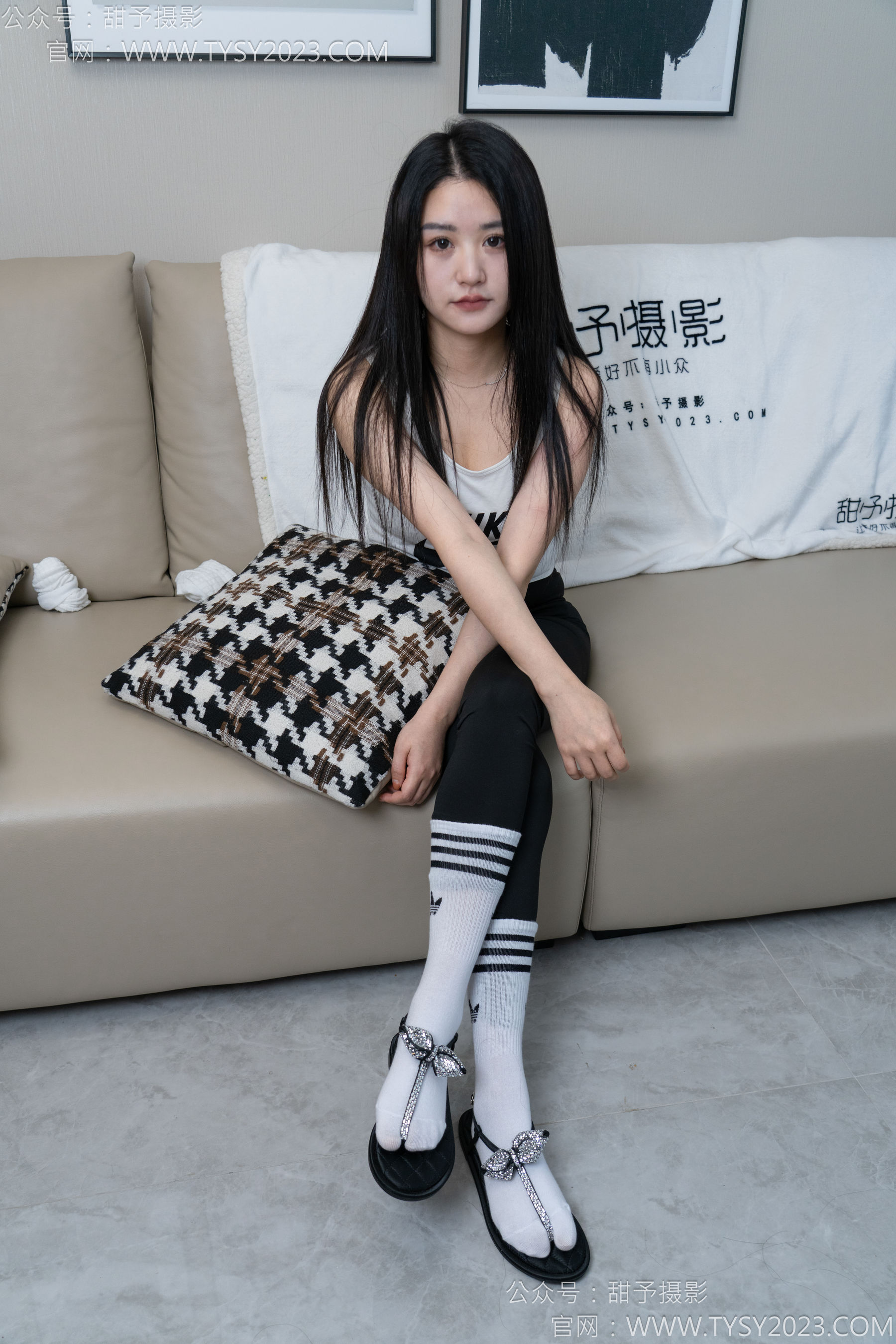 甜予摄影 No.147 澜澜 - 凉鞋、高跟鞋、长腿袜、白棉袜/(172P)