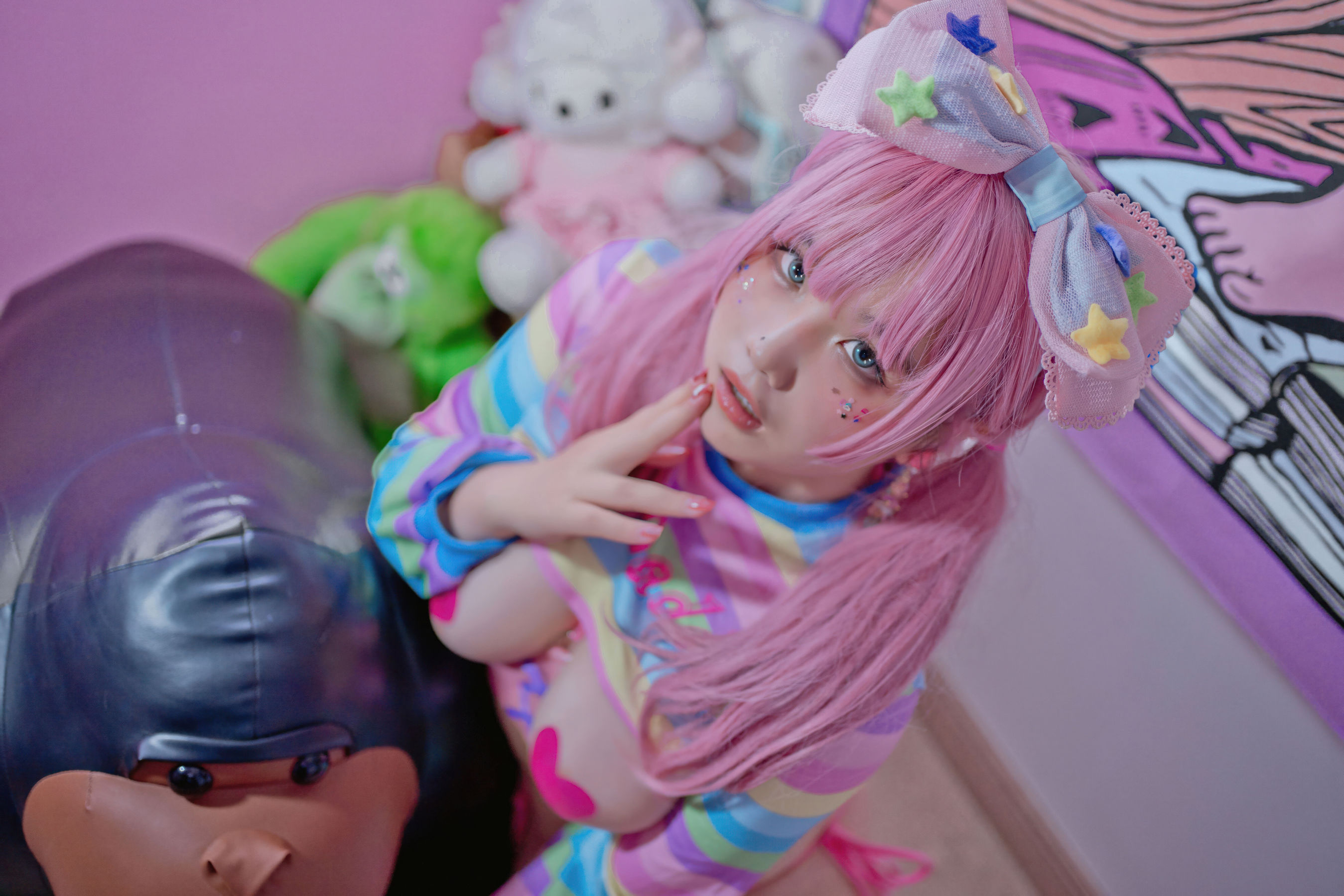 阿半今天很开心 - 粉色双马尾/(28P)