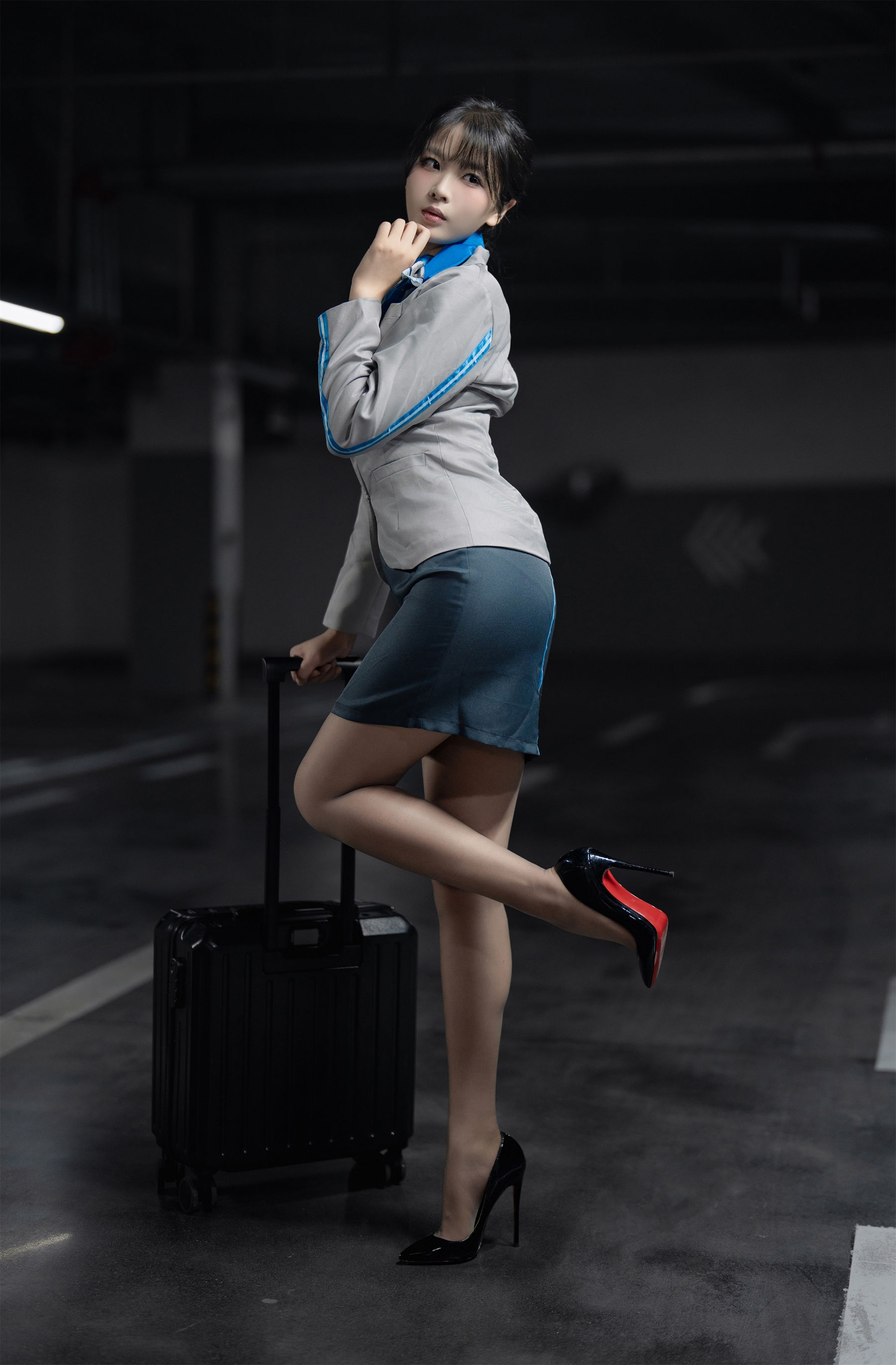 轩萧学姐 - 空姐车库/(28P)