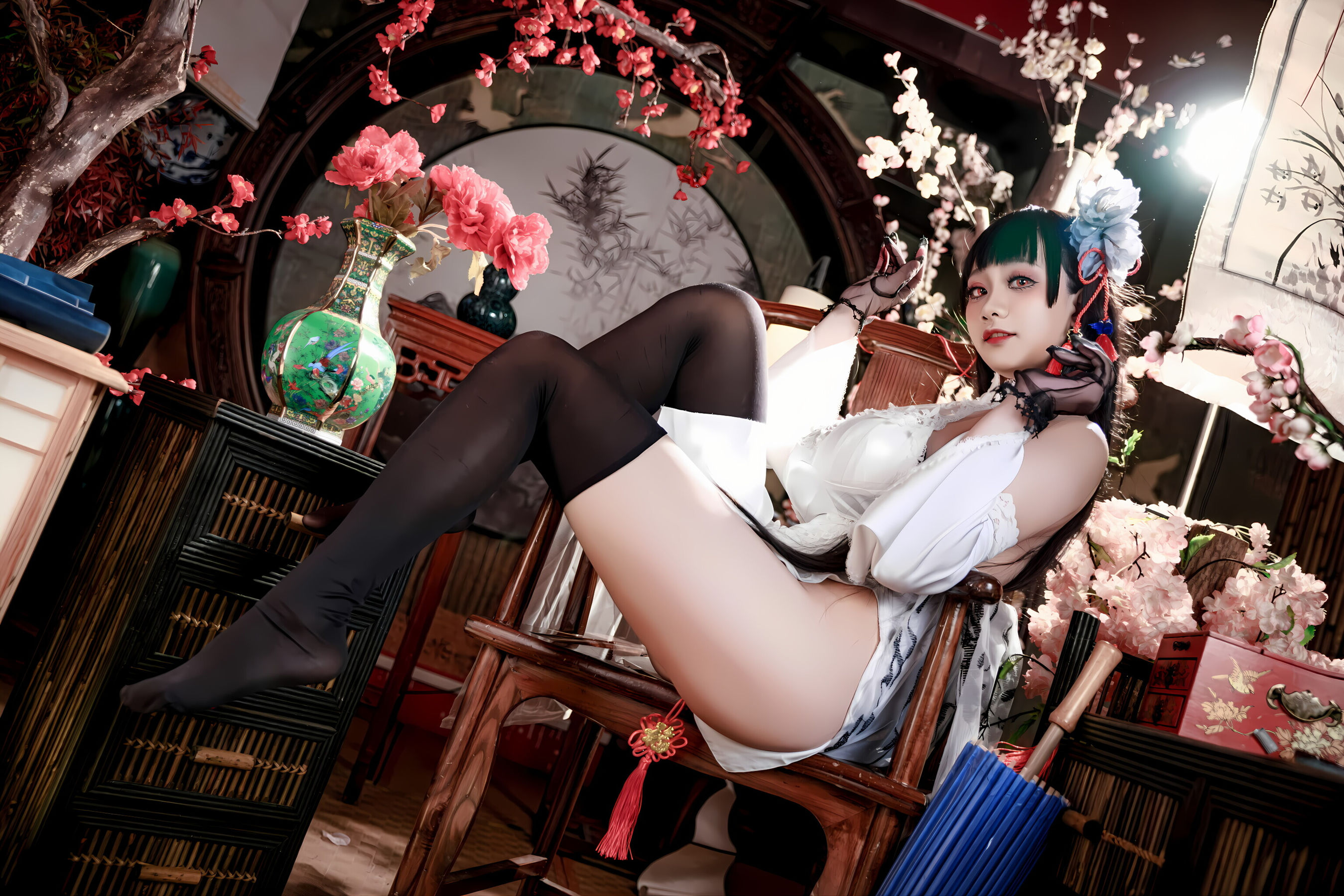 阿雪雪 - 碧蓝航线 逸仙 旗袍/(92P)