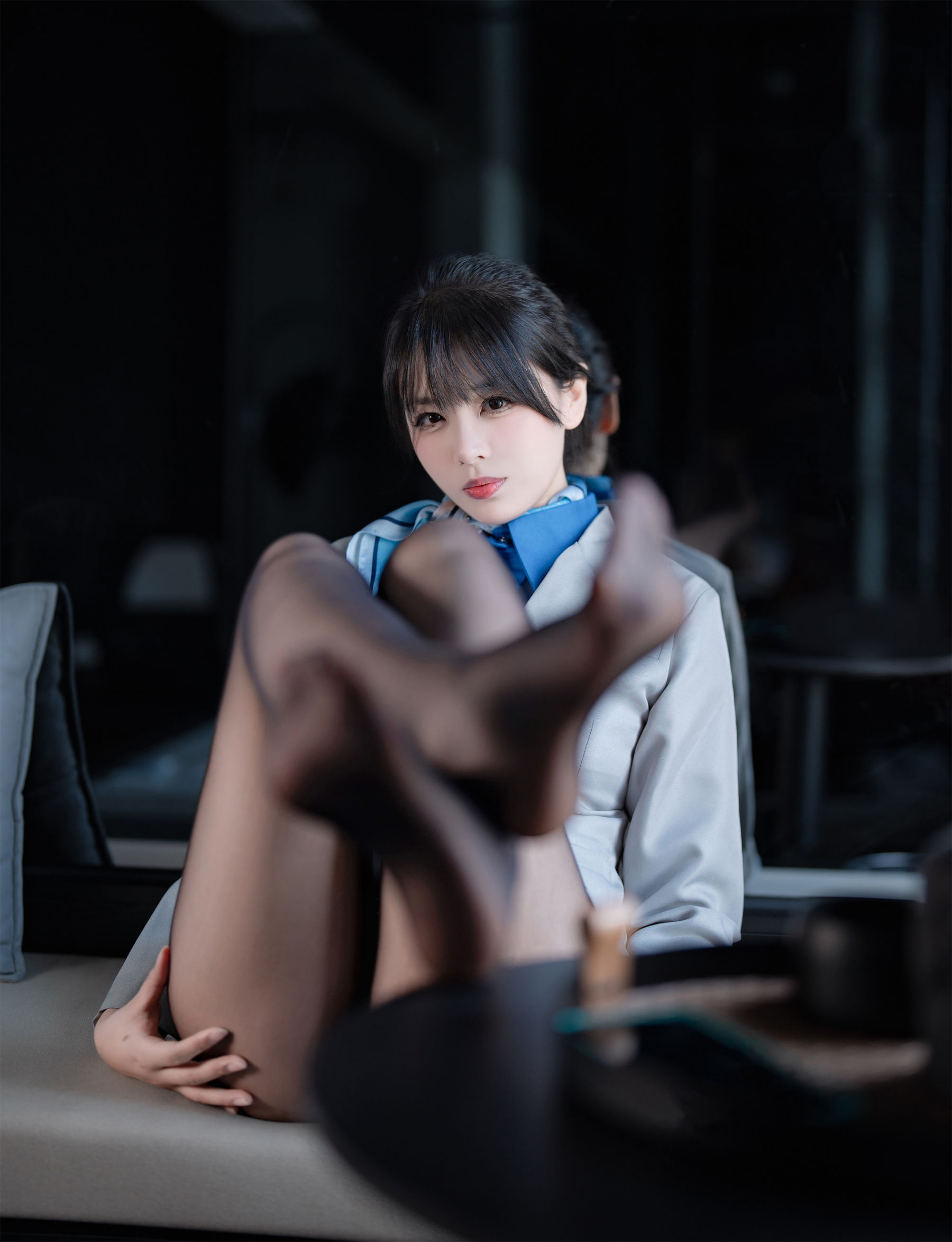 轩萧学姐 - 空姐室内黑丝/(75P)