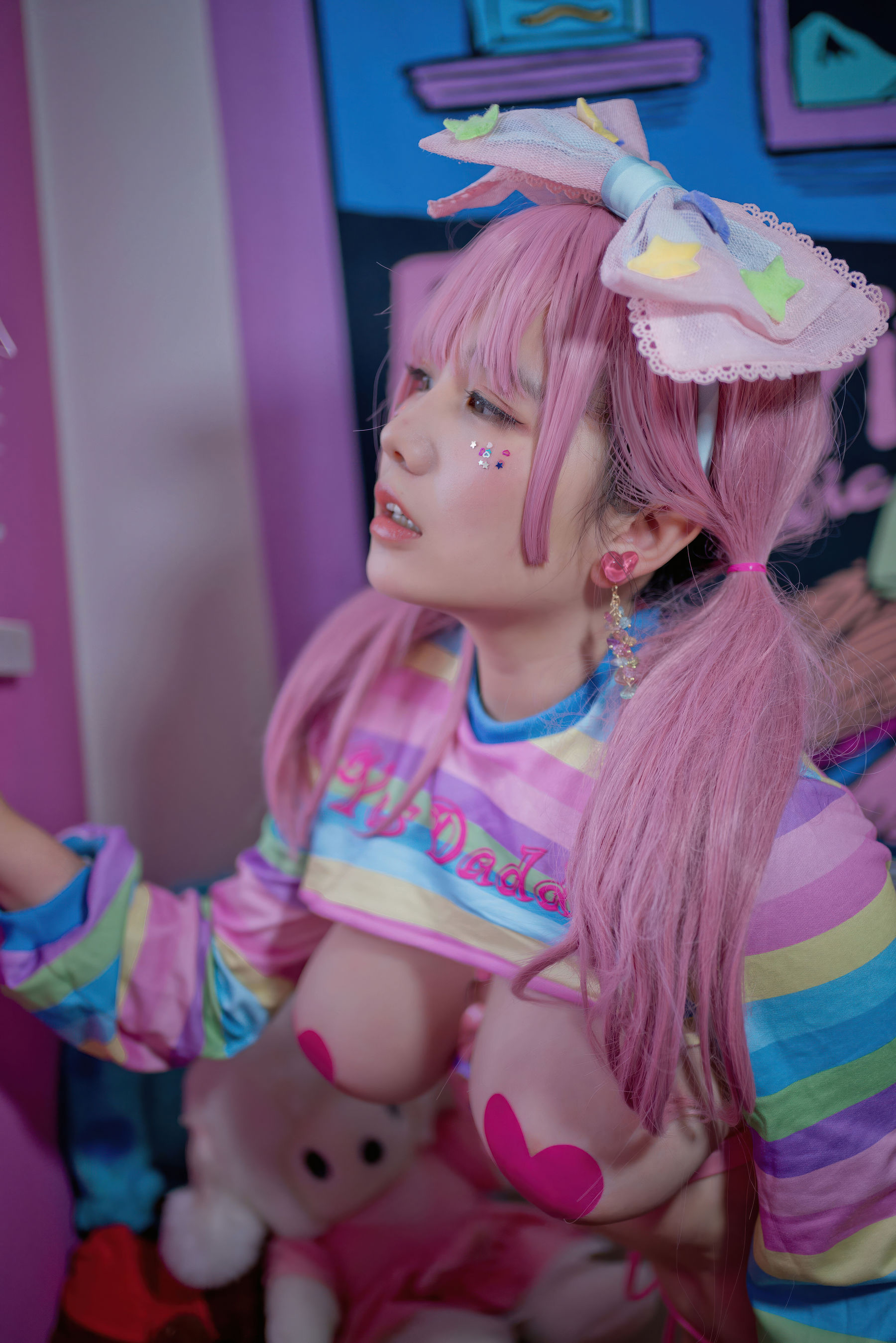 阿半今天很开心 - 粉色双马尾/(28P)