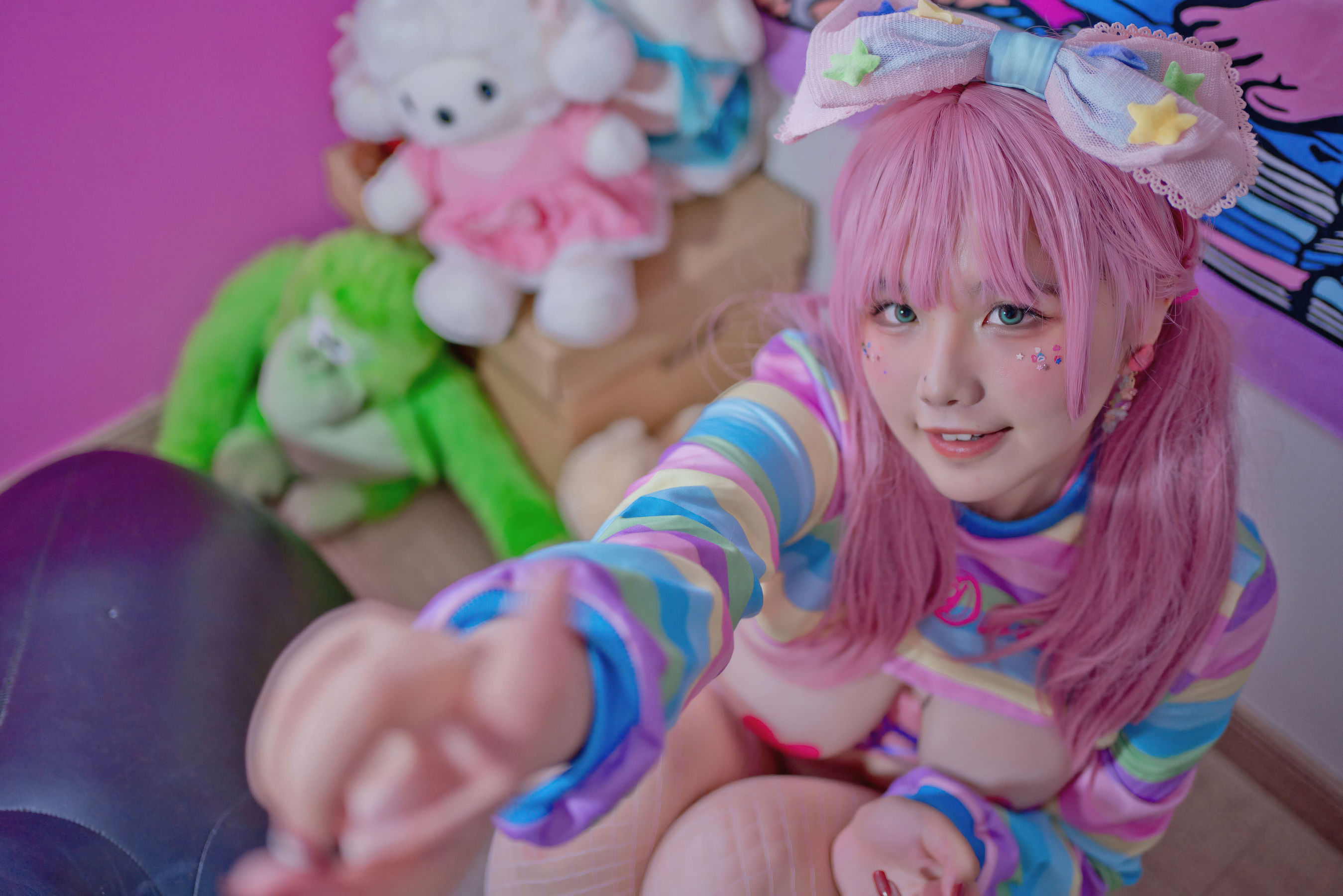 阿半今天很开心 - 粉色双马尾/(28P)