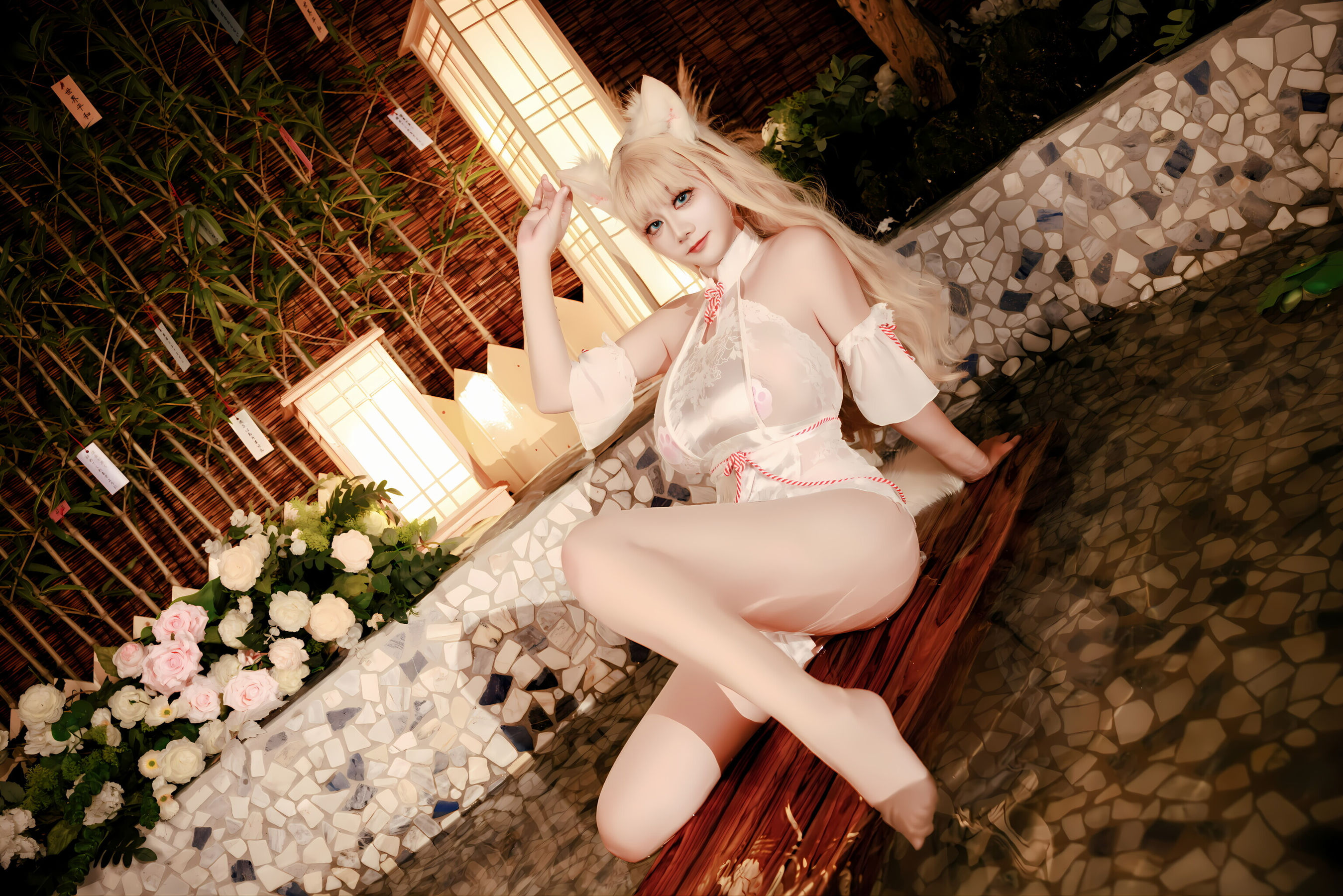 阿雪雪 - 温泉狐狸/(57P)