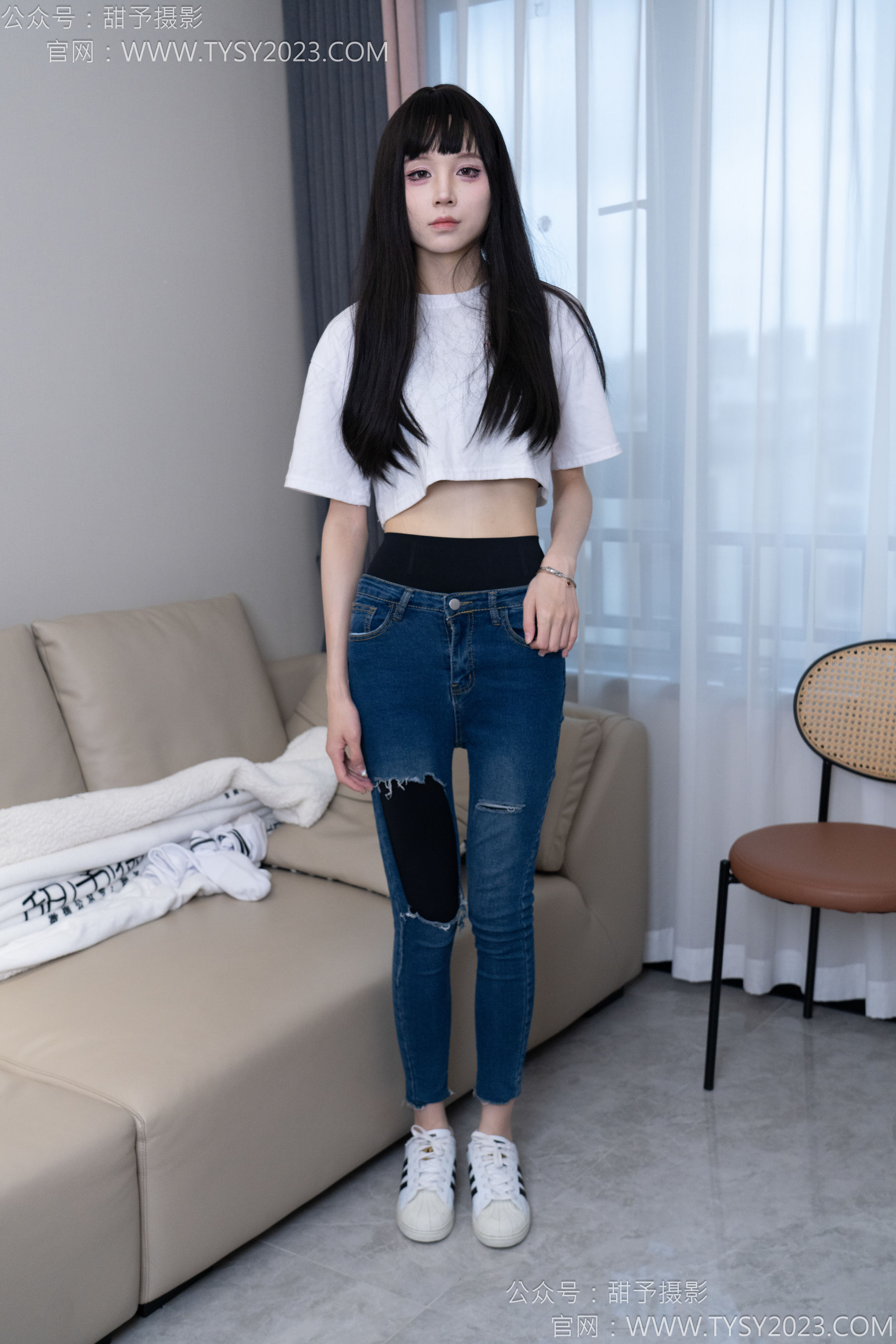 甜予摄影 No.179 珞珞 - 高跟鞋、板鞋、人字拖、白棉袜/(129P)