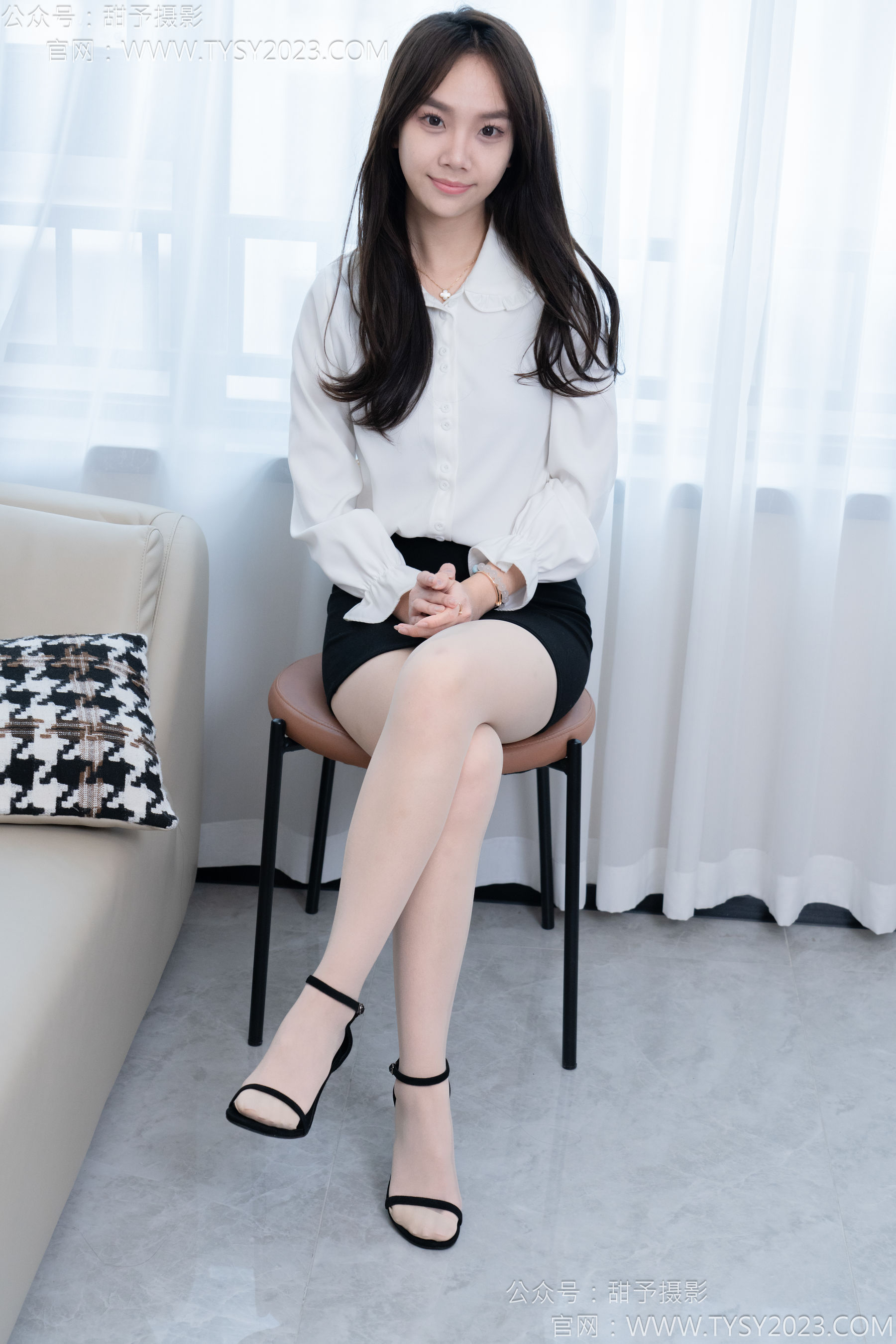甜予摄影 No.188 贝壳 - 透明高跟、高跟鞋、薄肉丝、薄黑丝、裸足/(148P)