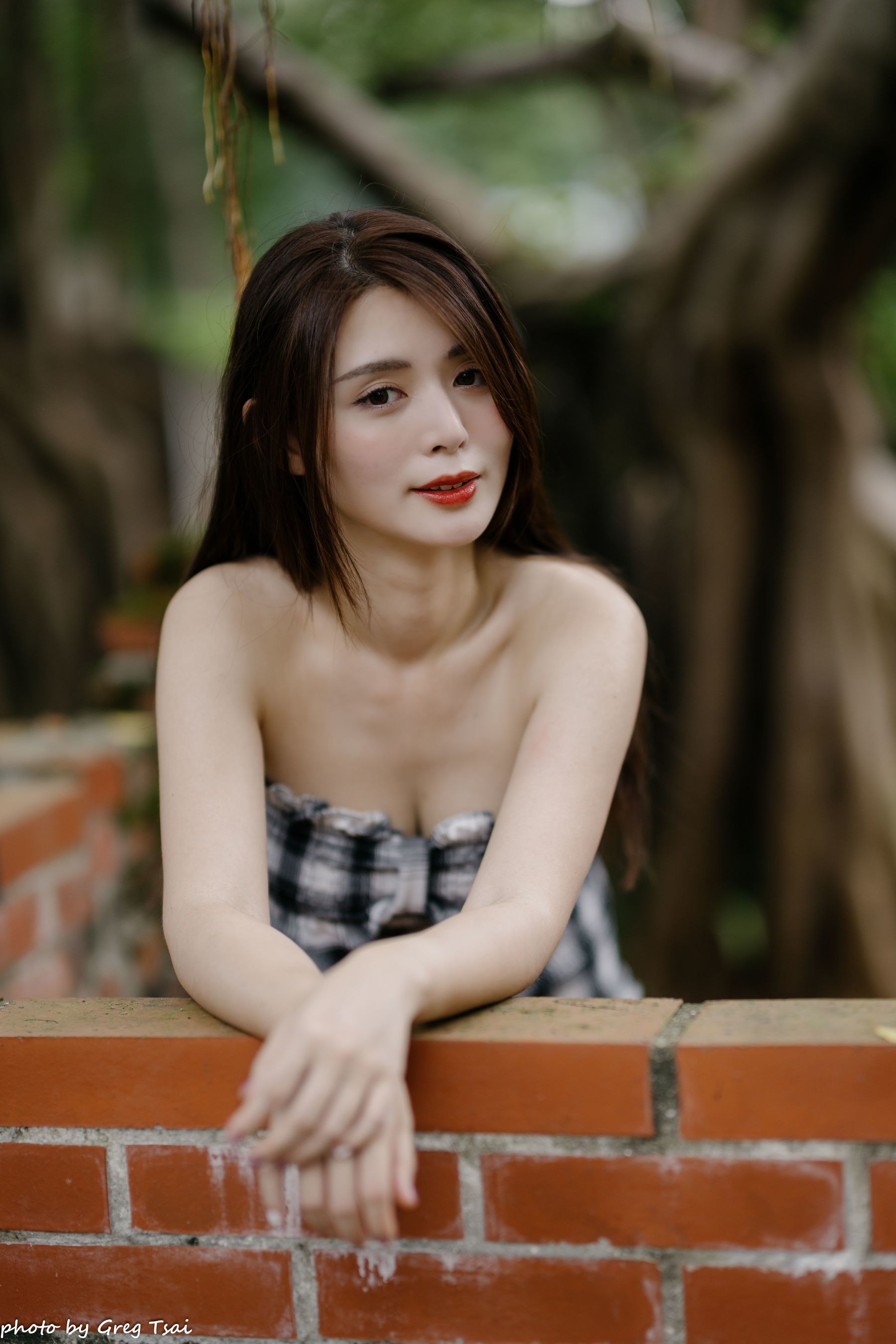 筱筱 - 桃园 格子裙/(119P)