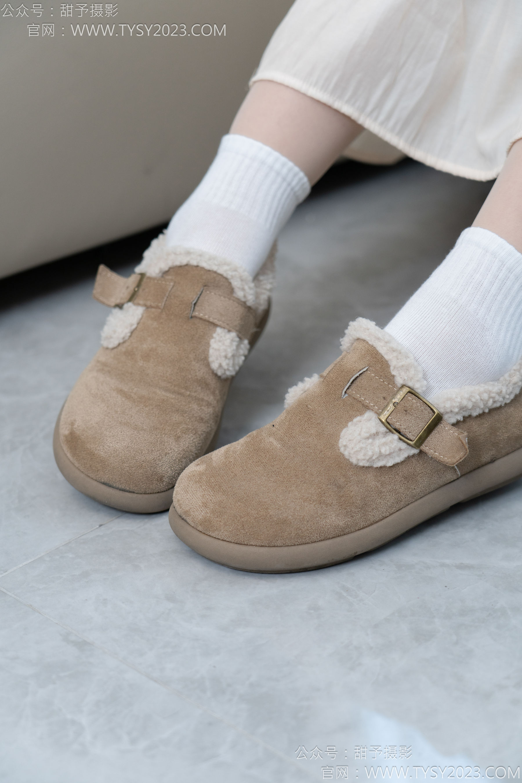 甜予摄影 No.173 小葵 - 棉鞋、白棉袜、薄肉丝/(135P)