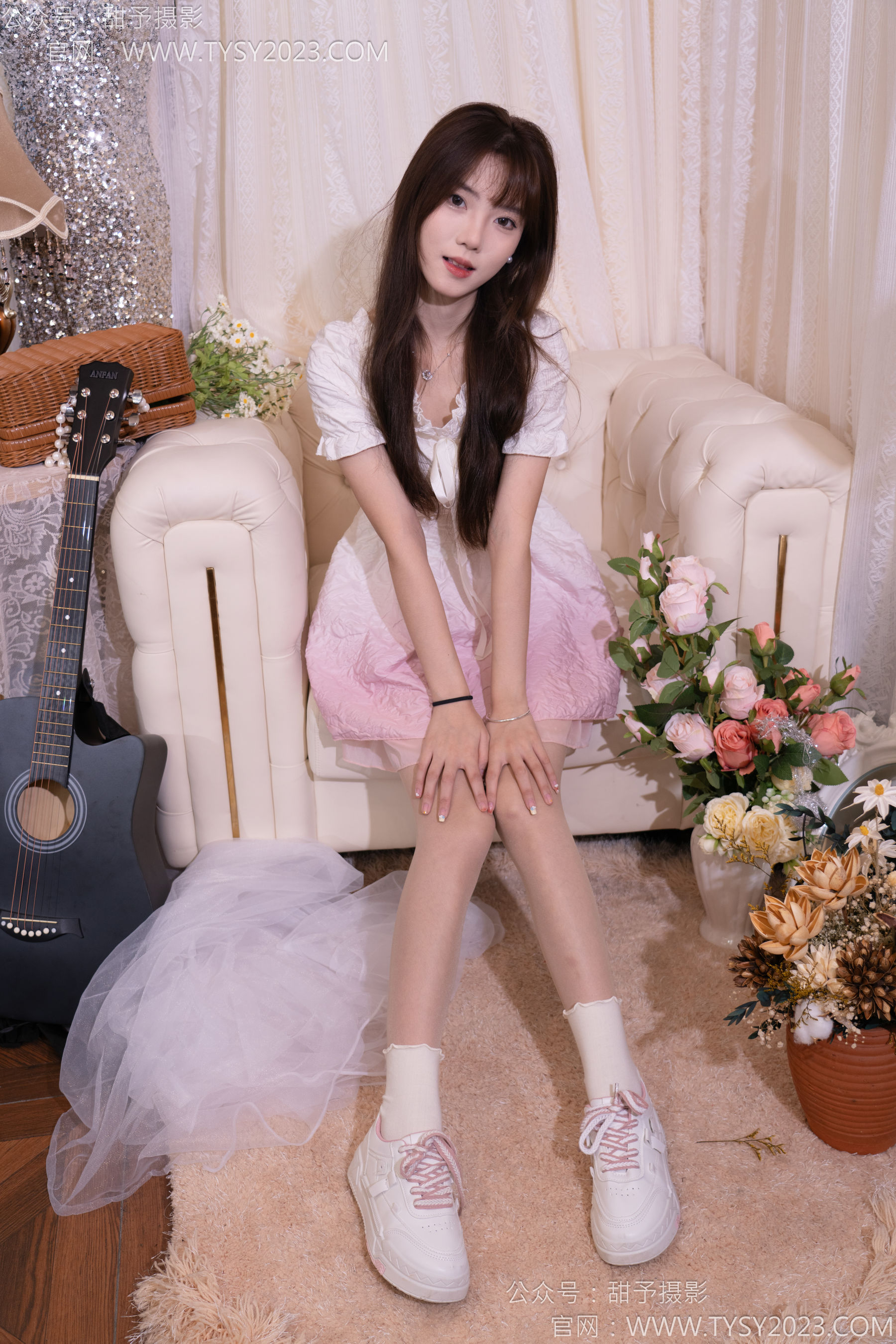 甜予摄影 No.177 璇璇 - 板鞋、白棉袜、薄肉丝/(129P)