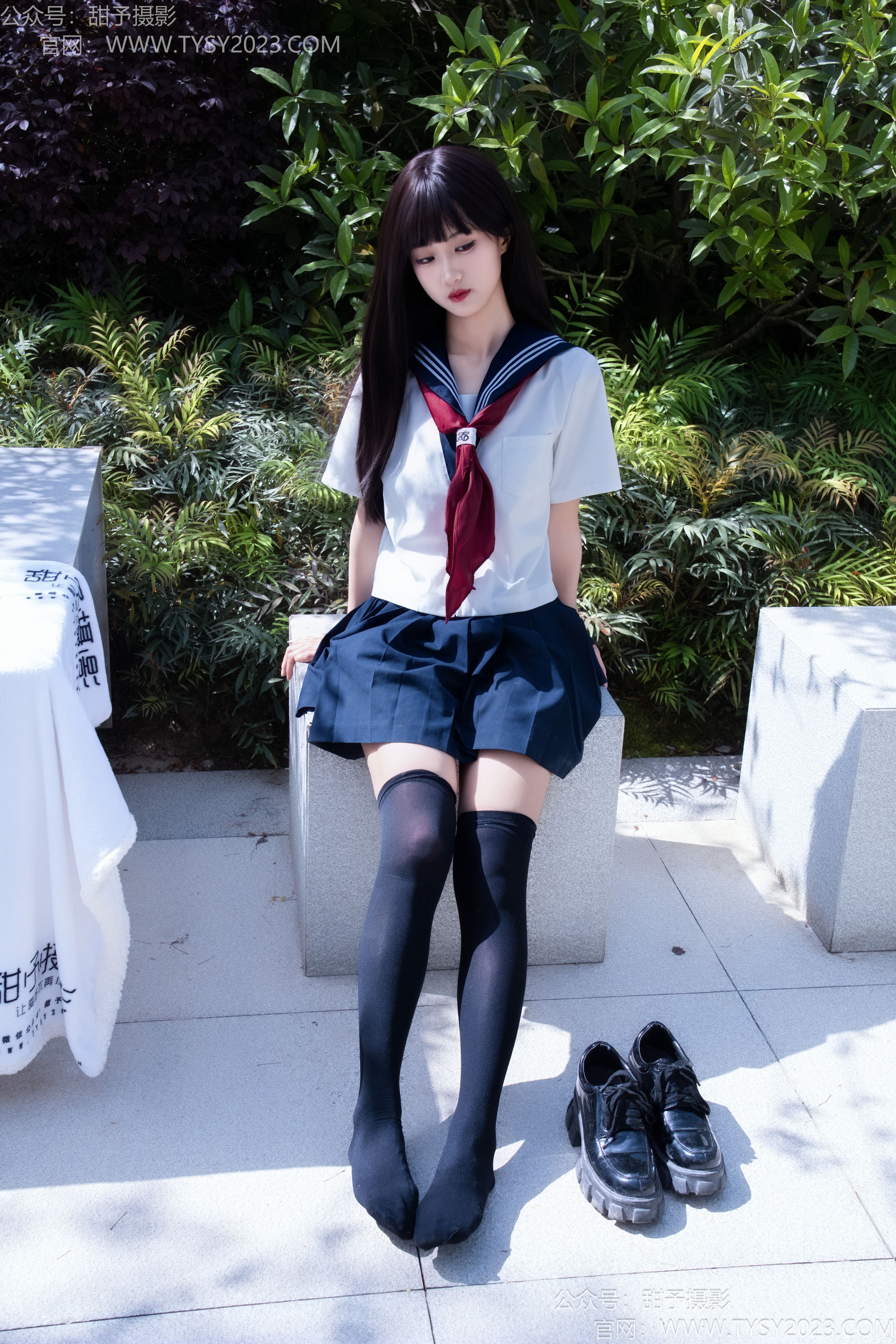 甜予摄影 No.193 小甜桃 - 皮鞋、大腿袜、裸足/(129P)