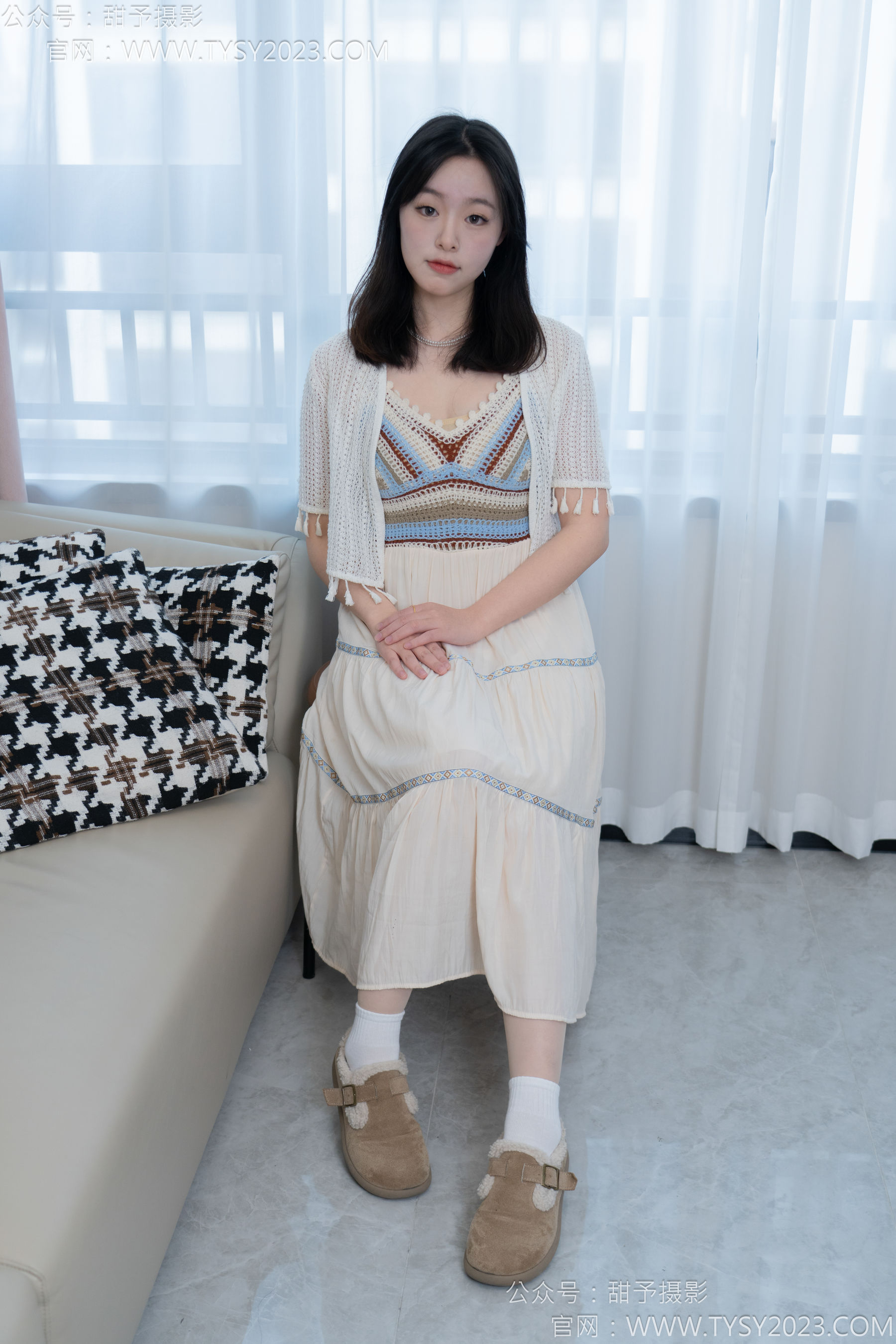 甜予摄影 No.173 小葵 - 棉鞋、白棉袜、薄肉丝/(135P)