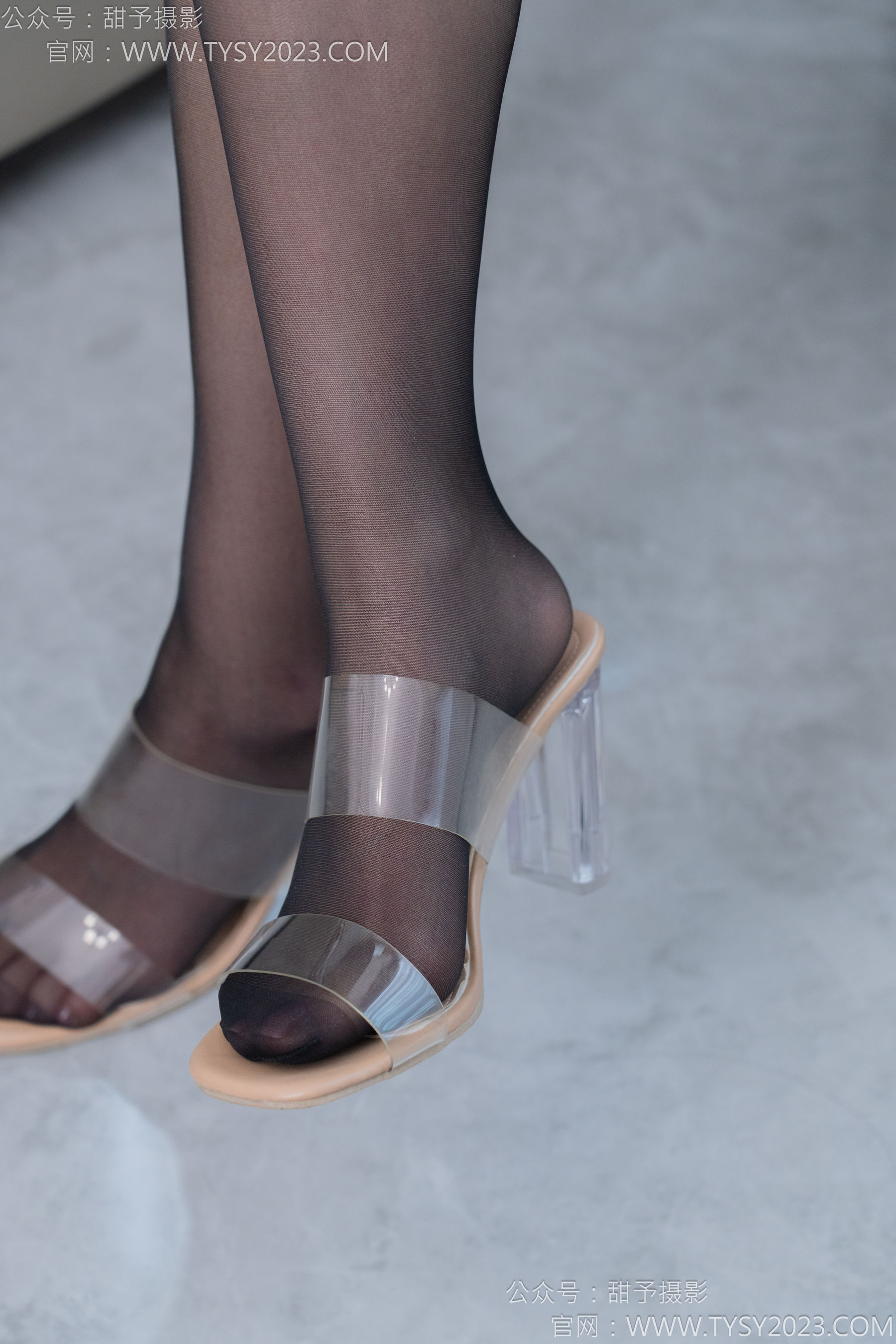 甜予摄影 No.188 贝壳 - 透明高跟、高跟鞋、薄肉丝、薄黑丝、裸足/(148P)