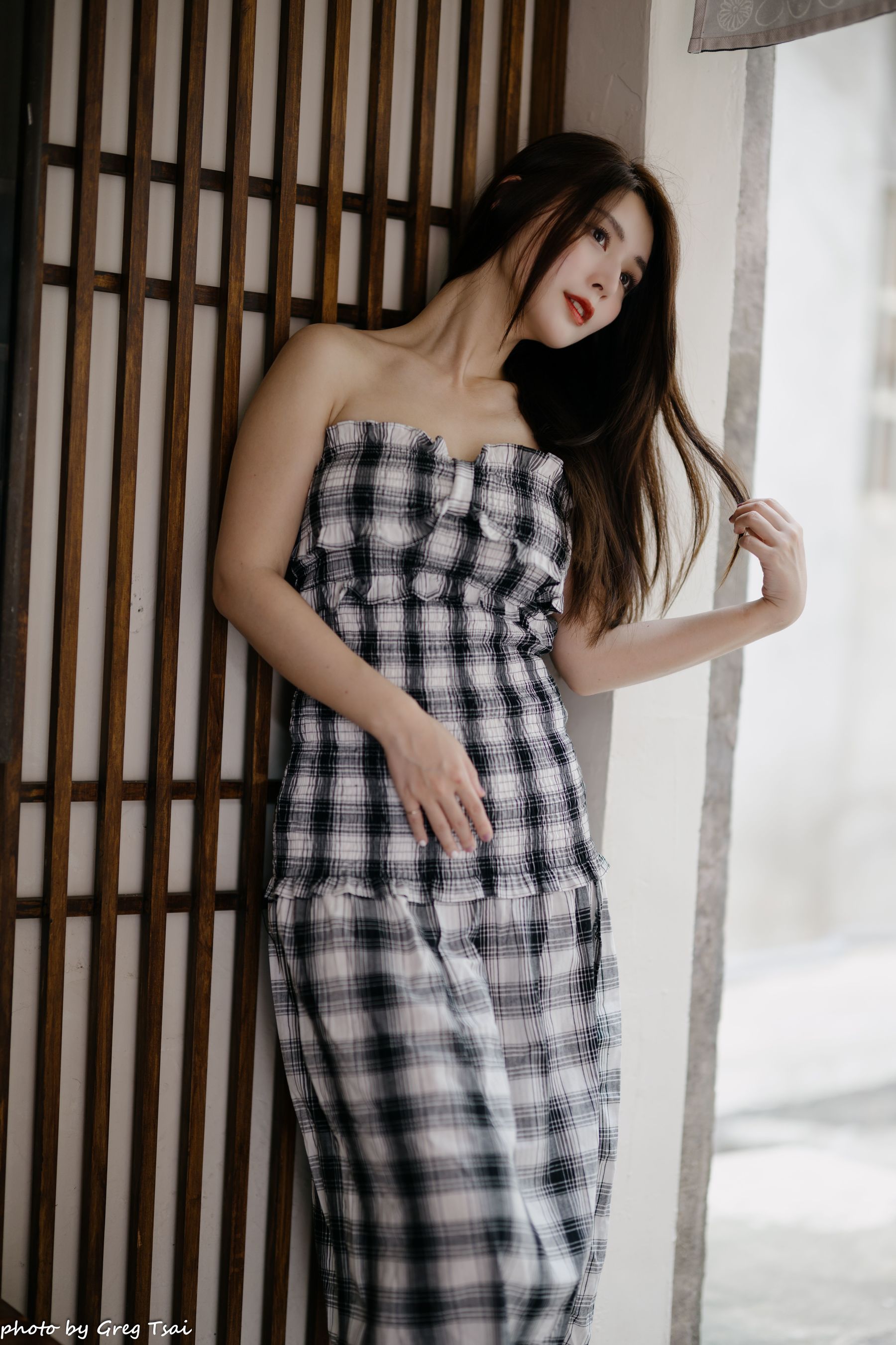 筱筱 - 桃园 格子裙/(119P)