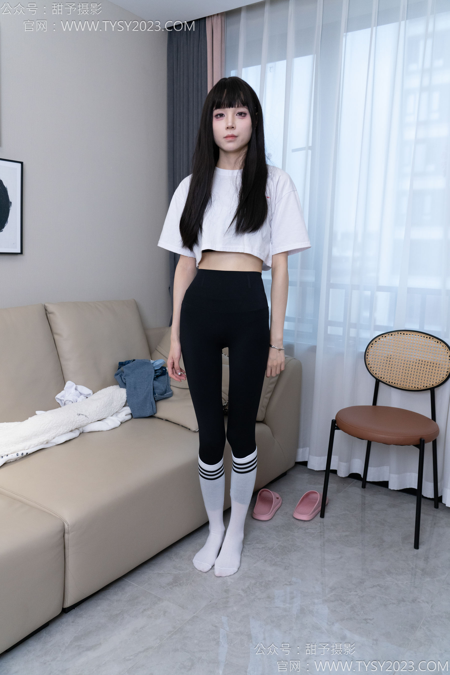 甜予摄影 No.179 珞珞 - 高跟鞋、板鞋、人字拖、白棉袜/(129P)
