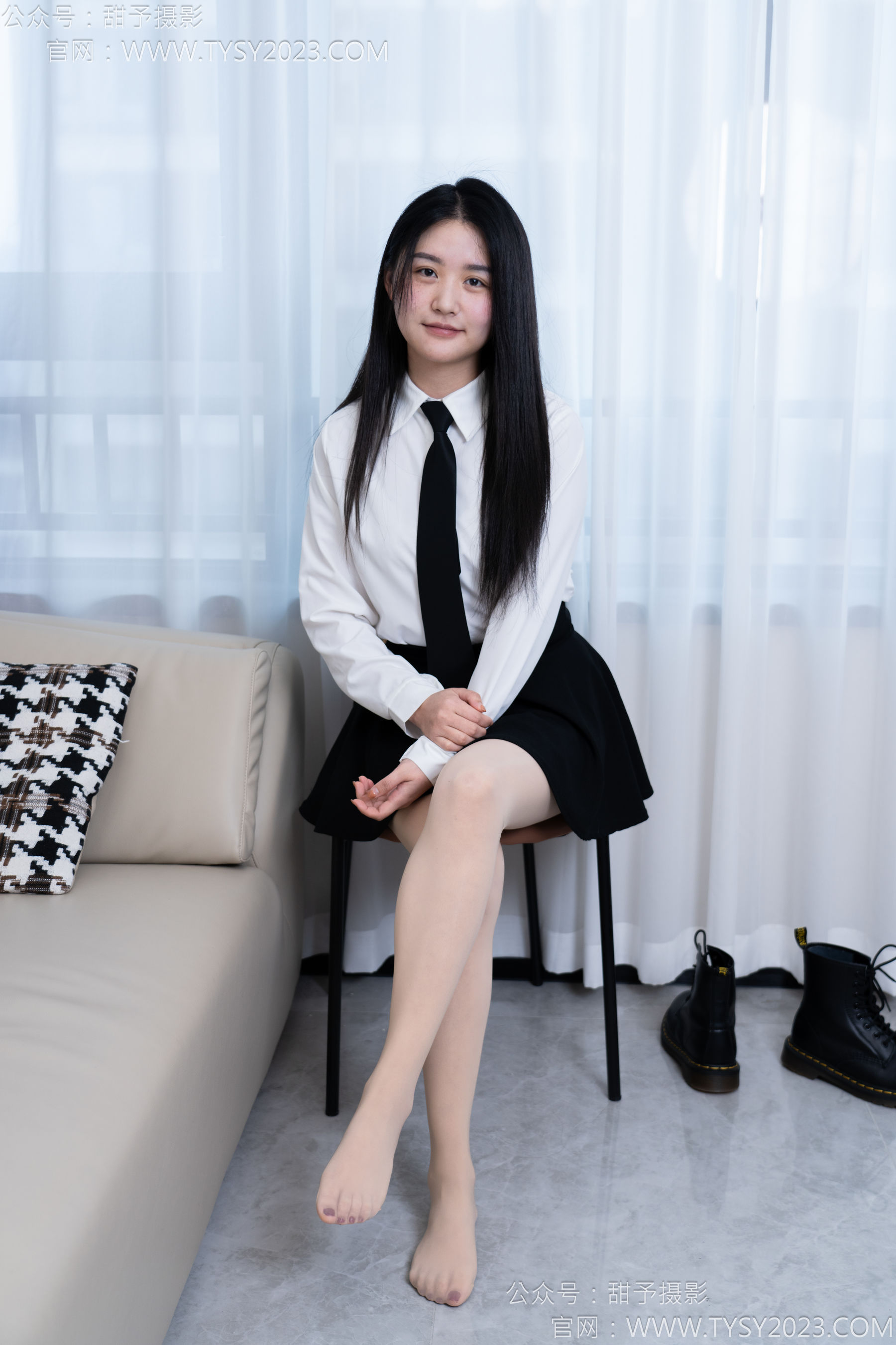 甜予摄影 No.168 澜澜 - 短靴、小腿袜、肉丝/(165P)