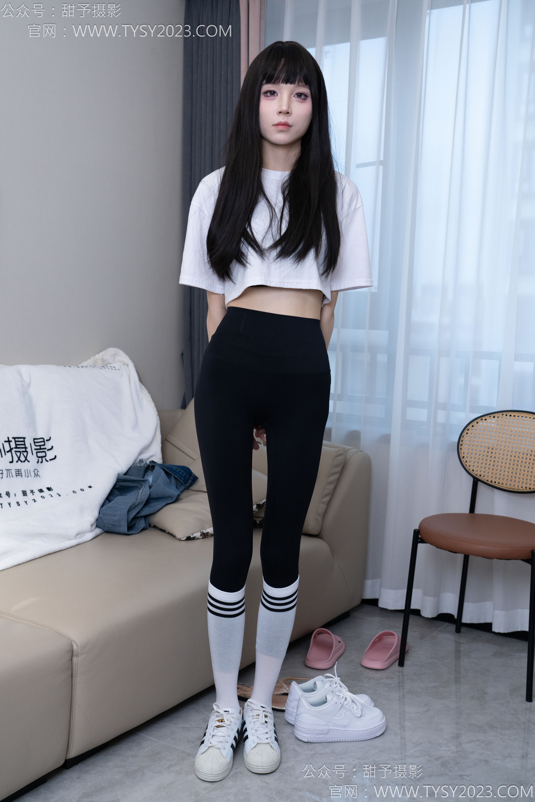 甜予摄影 No.179 珞珞 - 高跟鞋、板鞋、人字拖、白棉袜/(129P)