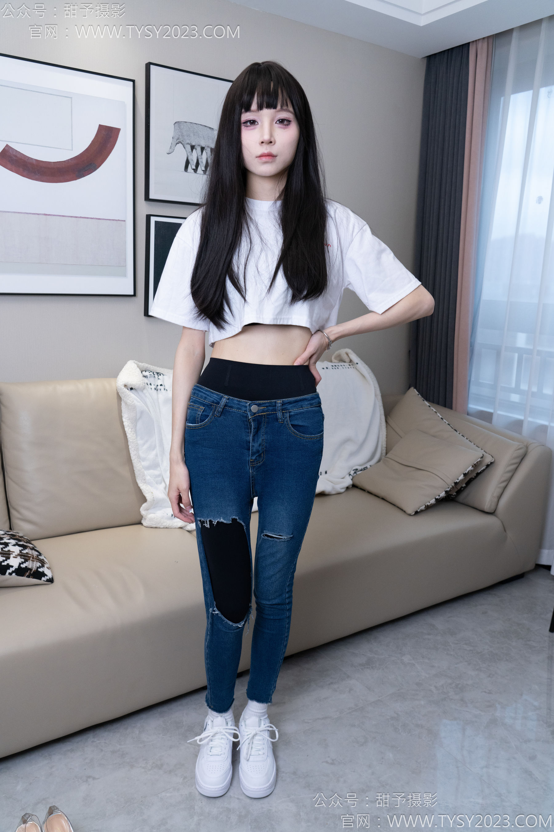 甜予摄影 No.179 珞珞 - 高跟鞋、板鞋、人字拖、白棉袜/(129P)