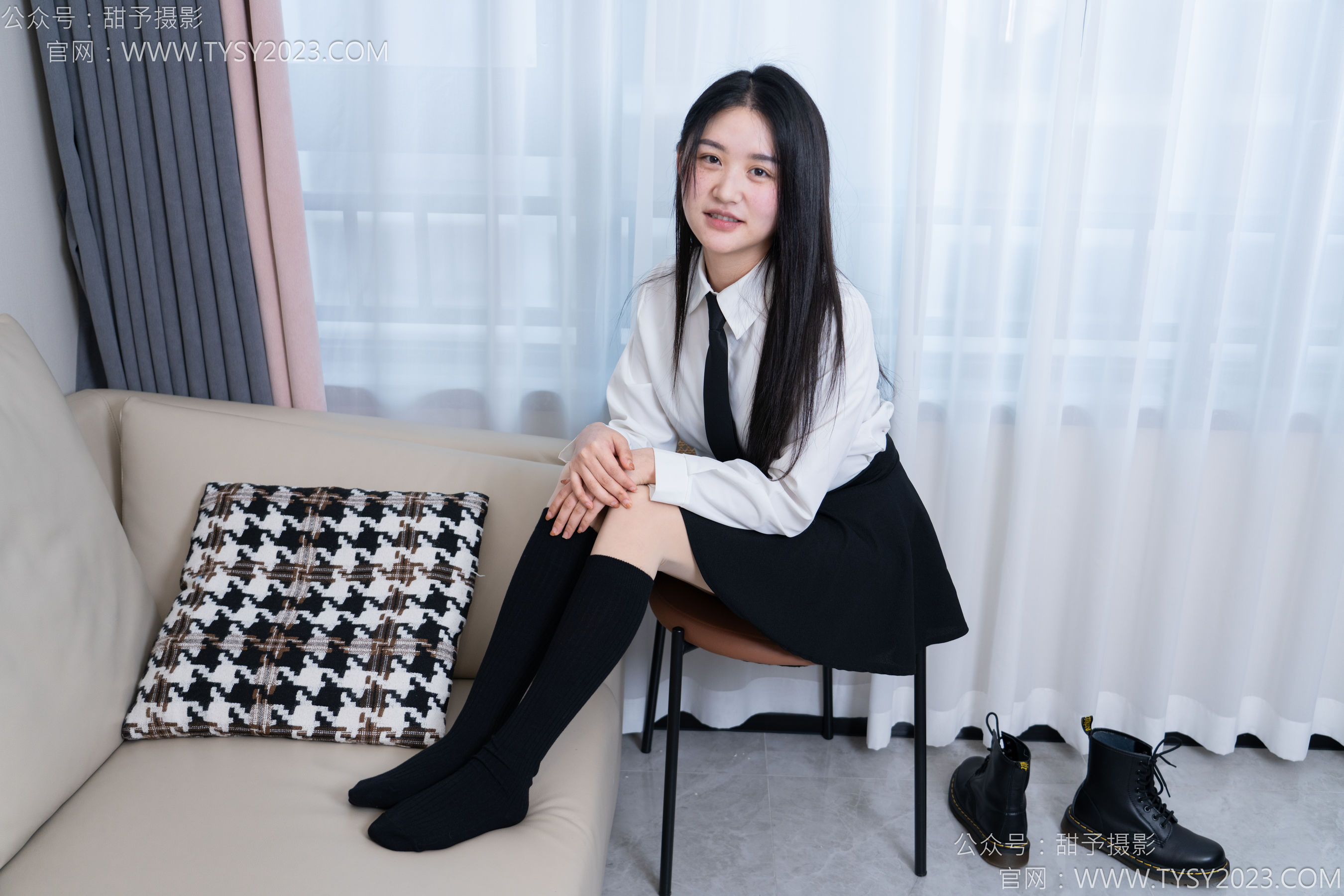 甜予摄影 No.168 澜澜 - 短靴、小腿袜、肉丝/(165P)