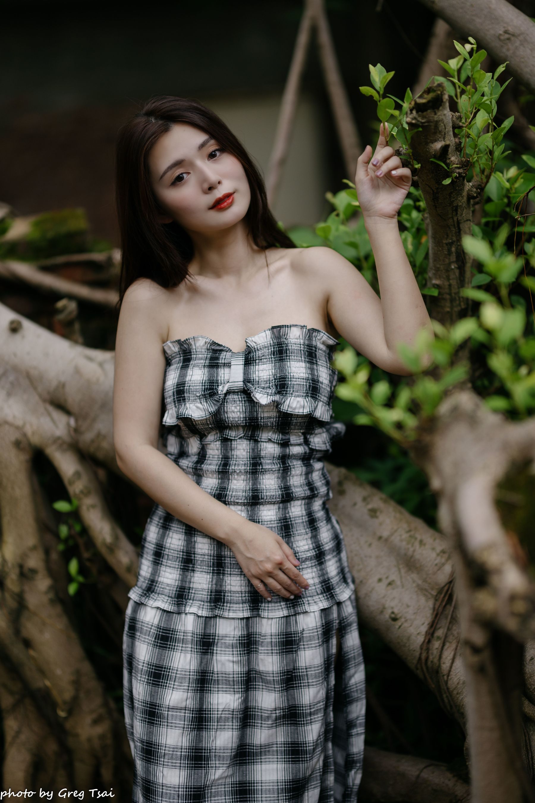 筱筱 - 桃园 格子裙/(119P)