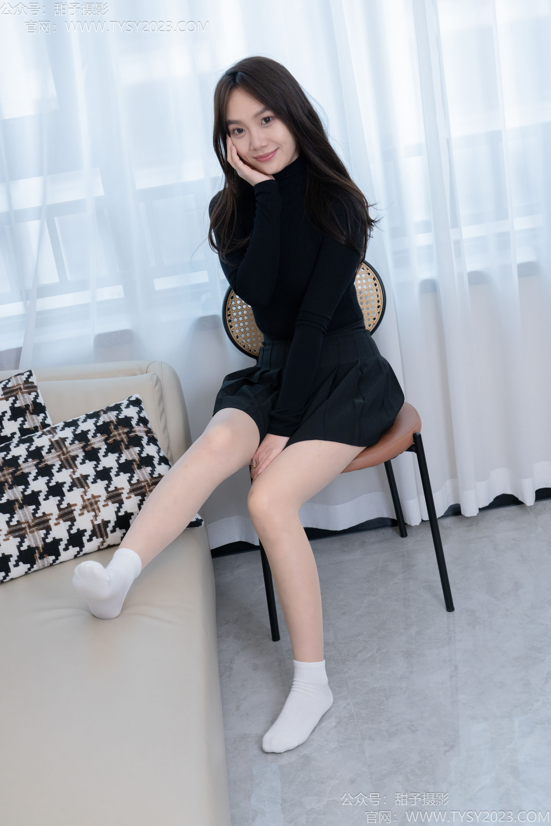 甜予摄影 No.191 贝壳 - 皮鞋、白棉袜、薄肉丝/(135P)