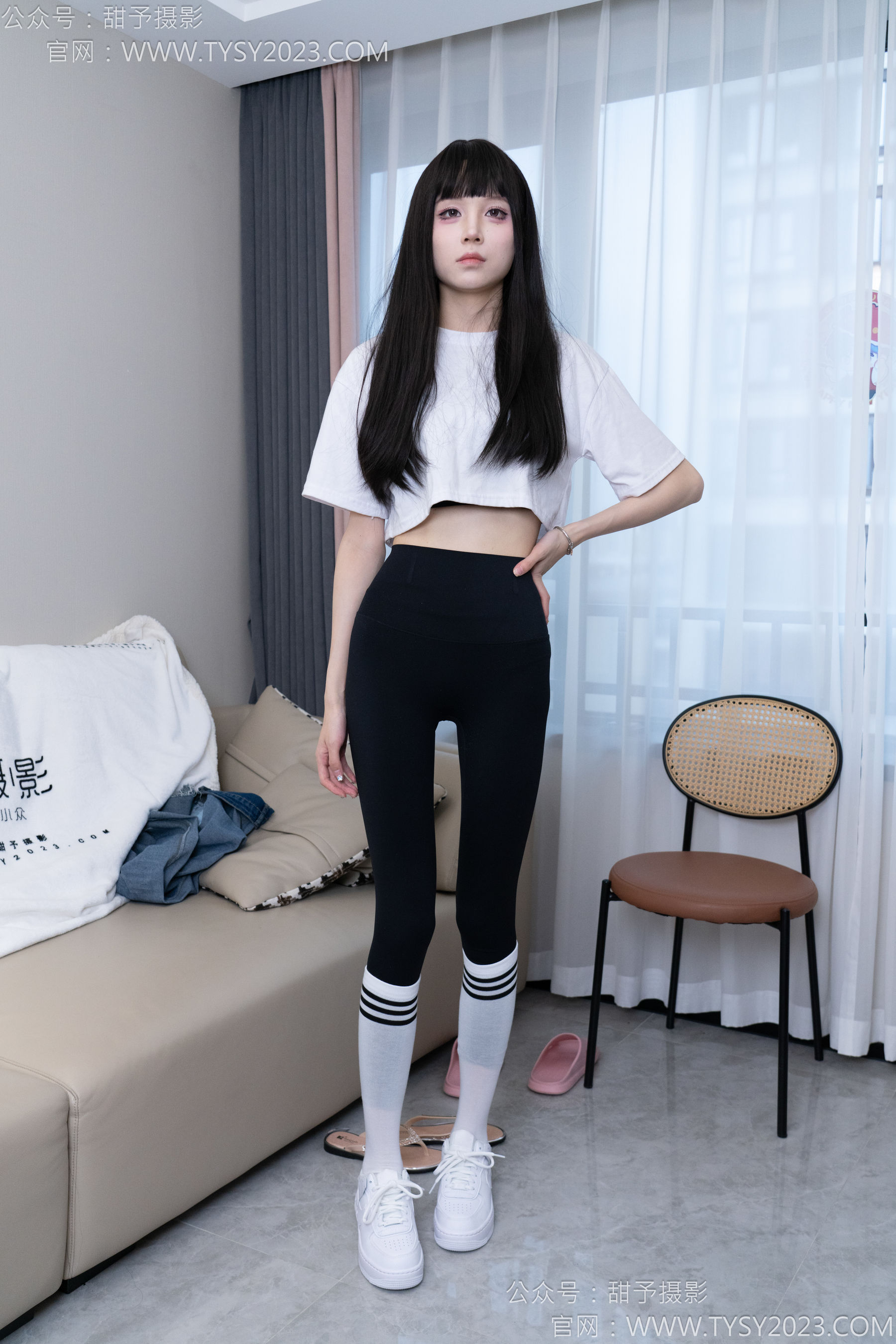 甜予摄影 No.179 珞珞 - 高跟鞋、板鞋、人字拖、白棉袜/(129P)