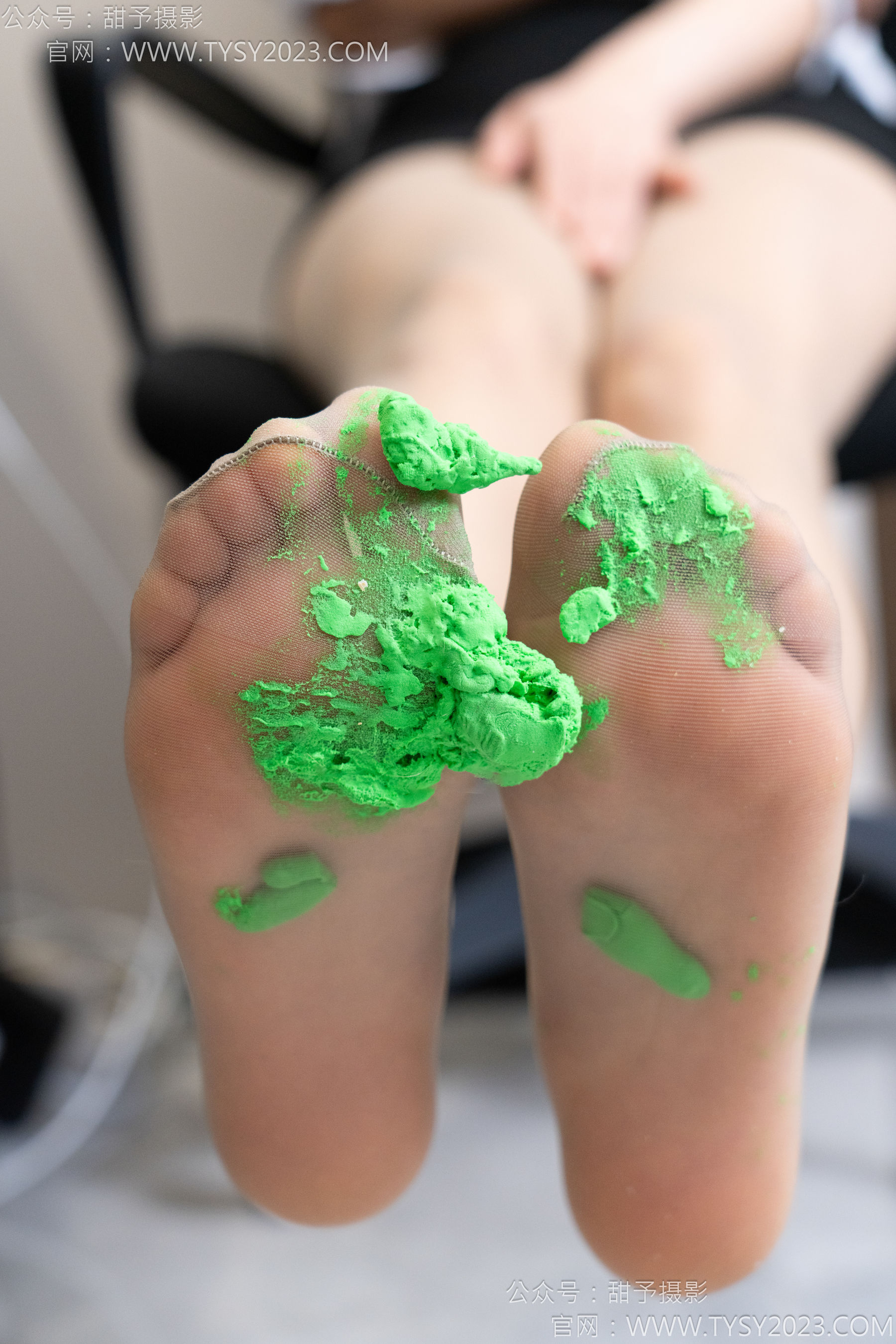 甜予摄影 No.175 澜澜 - 高跟鞋、薄灰丝、薄黑丝、踩小人剧情/(124P)