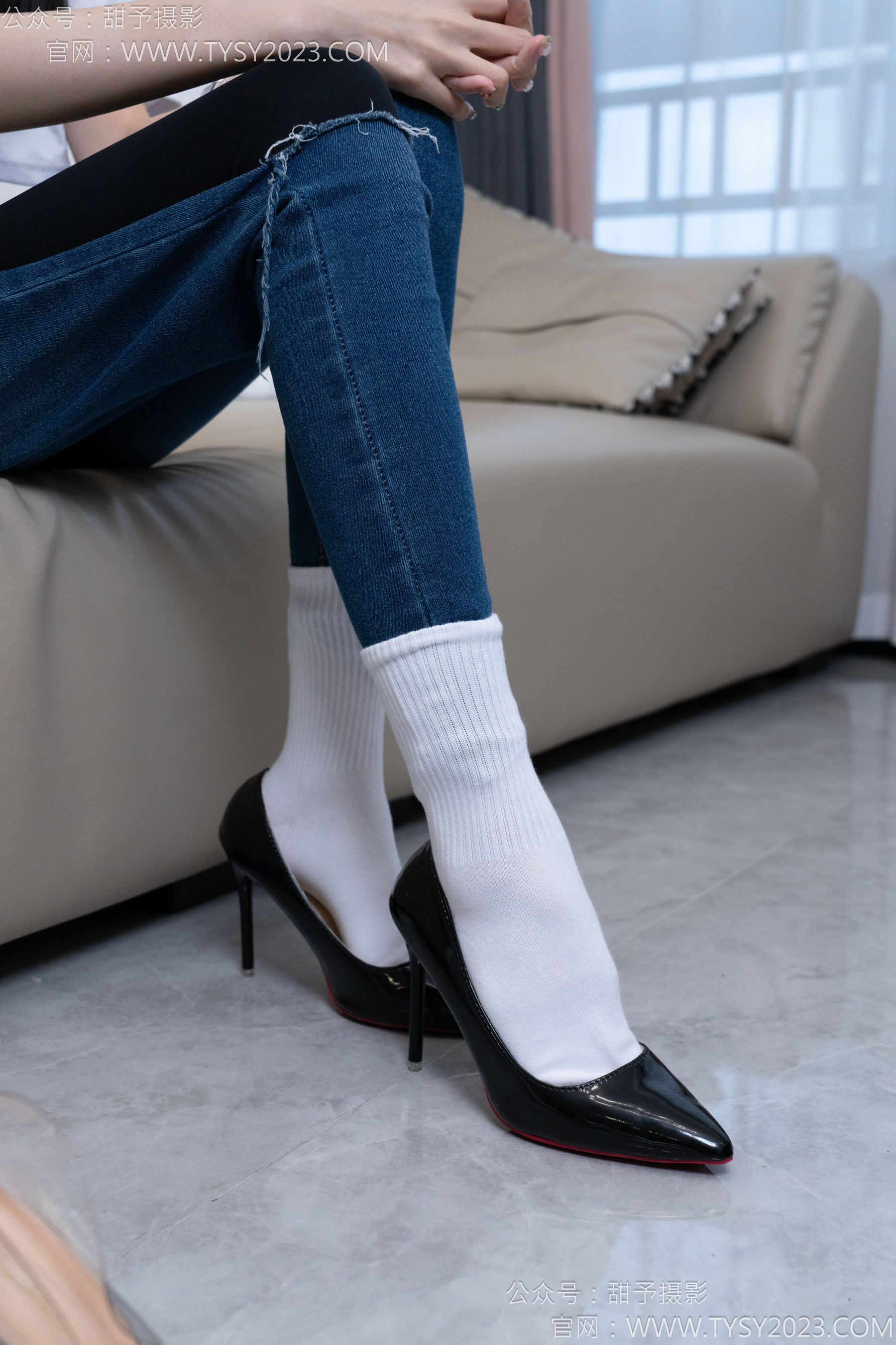 甜予摄影 No.179 珞珞 - 高跟鞋、板鞋、人字拖、白棉袜/(129P)