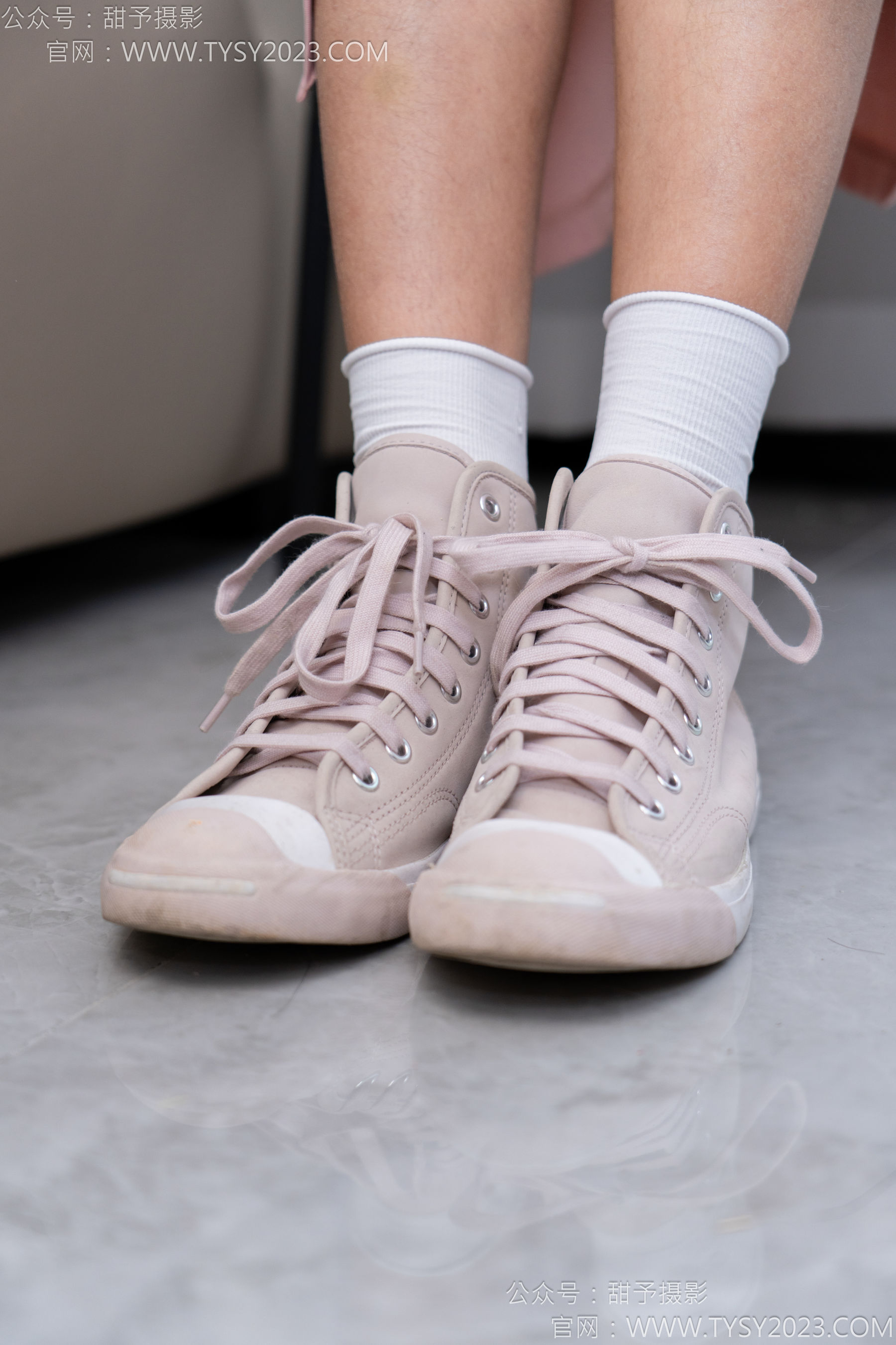 甜予摄影 No.186 娃娃 - 帆布鞋、白棉袜、裸足/(129P)