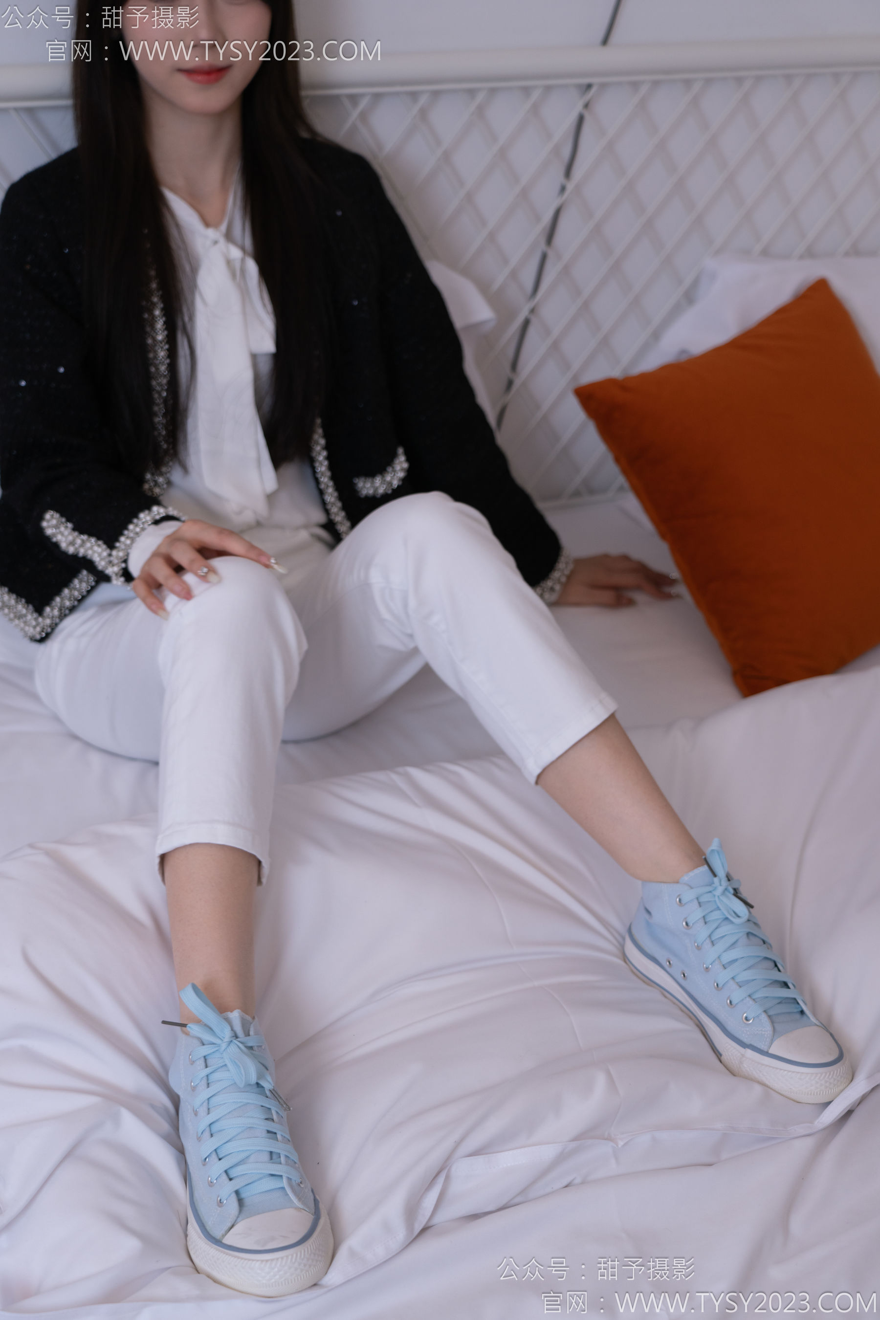 甜予摄影 No.171 璇璇 - 帆布鞋、白棉袜、抖腿剧情/(151P)