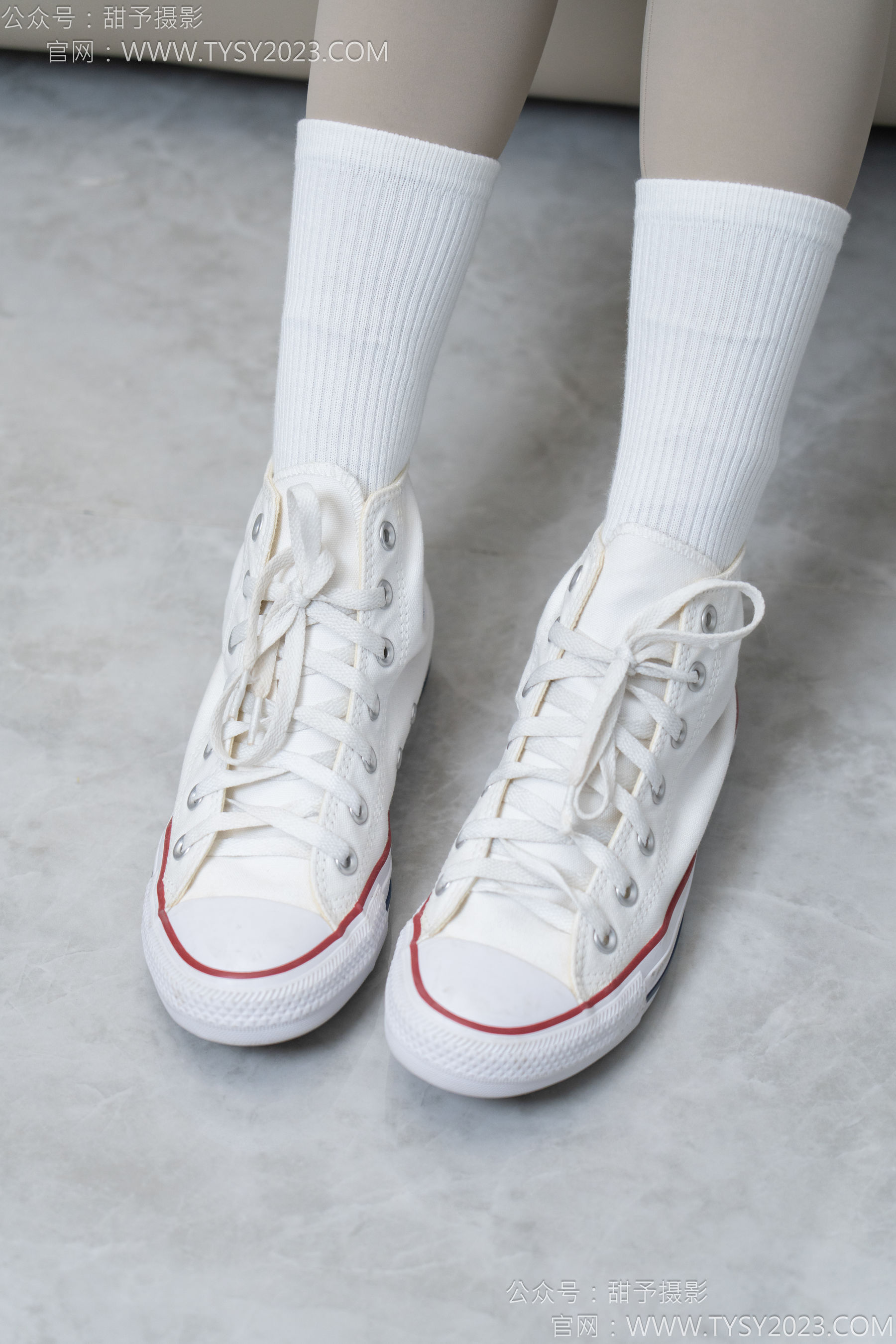 甜予摄影 No.157 澜澜&咖啡豆 - 帆布鞋、板鞋、白棉袜、薄黑丝、薄肉丝/(144P)