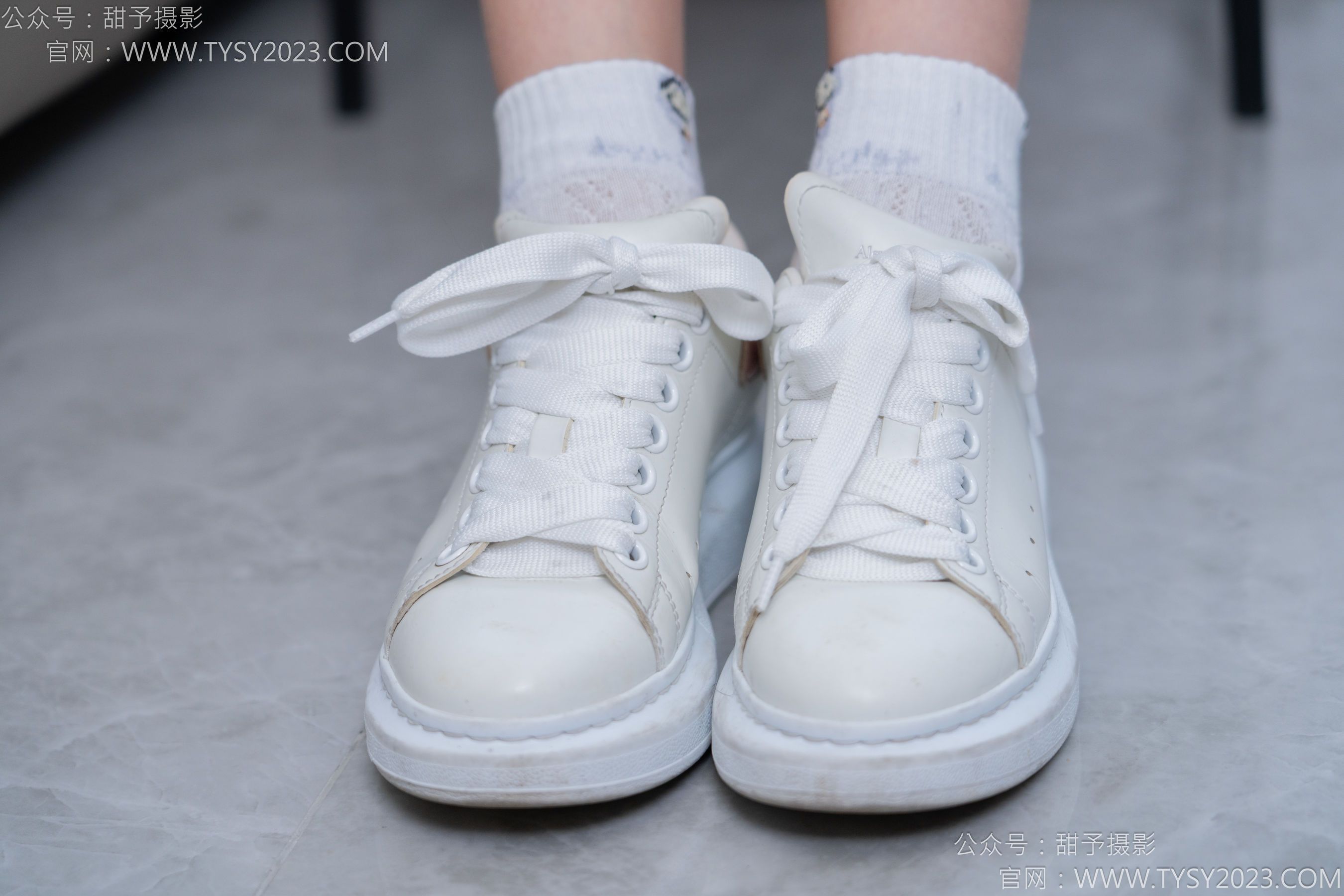 甜予摄影 No.165 贝壳 - 板鞋、白棉袜、裸足/(130P)
