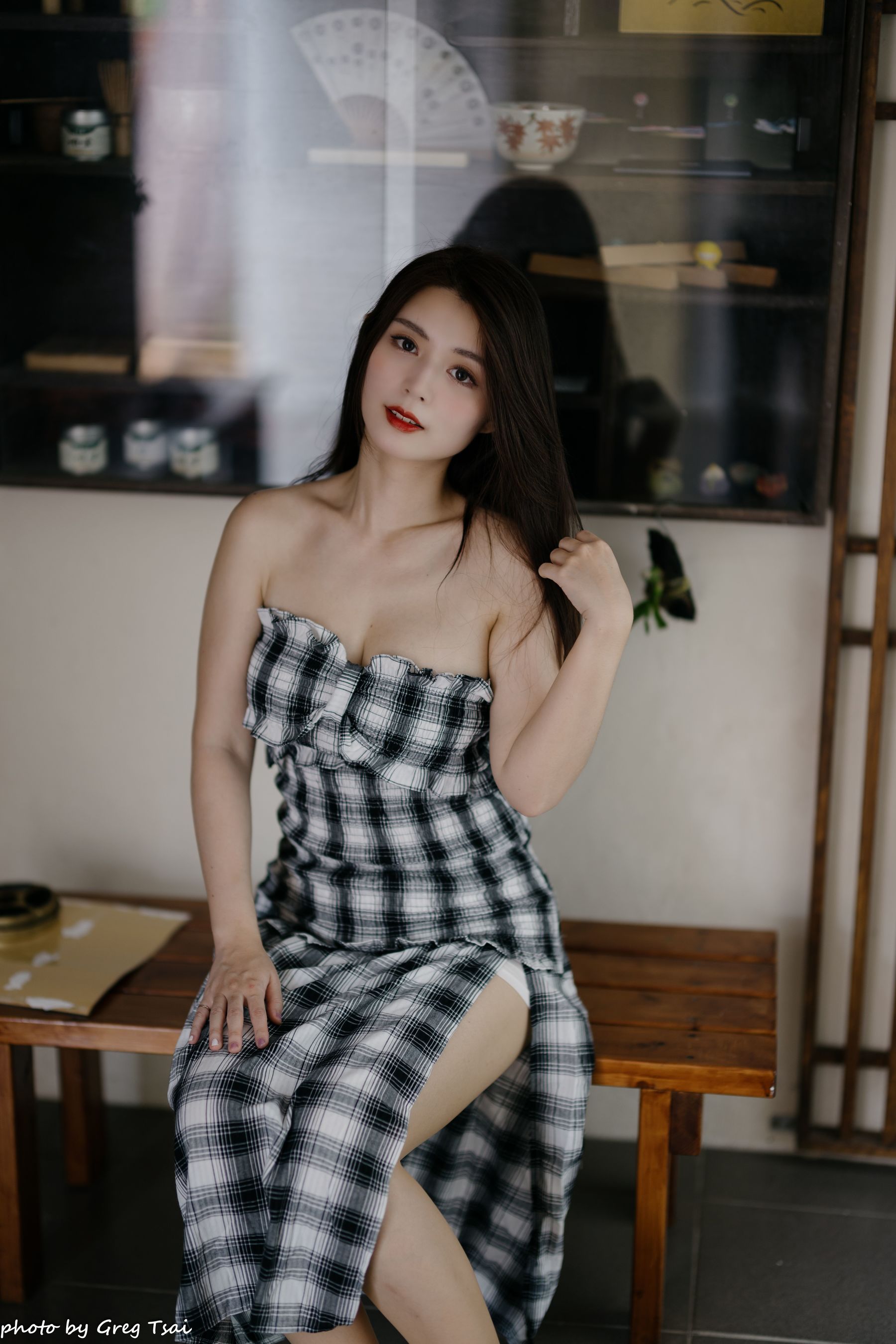 筱筱 - 桃园 格子裙/(119P)