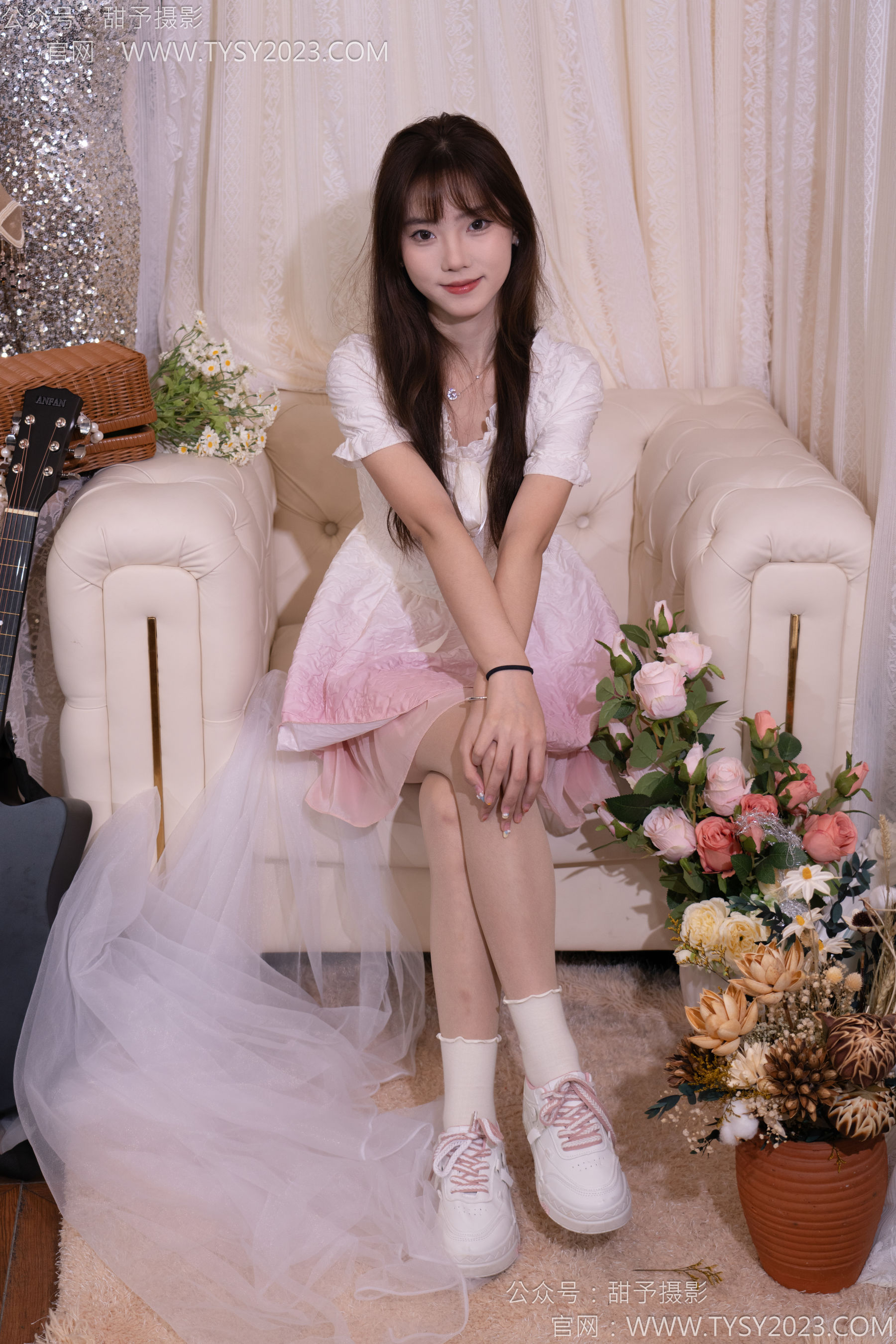 甜予摄影 No.177 璇璇 - 板鞋、白棉袜、薄肉丝/(129P)
