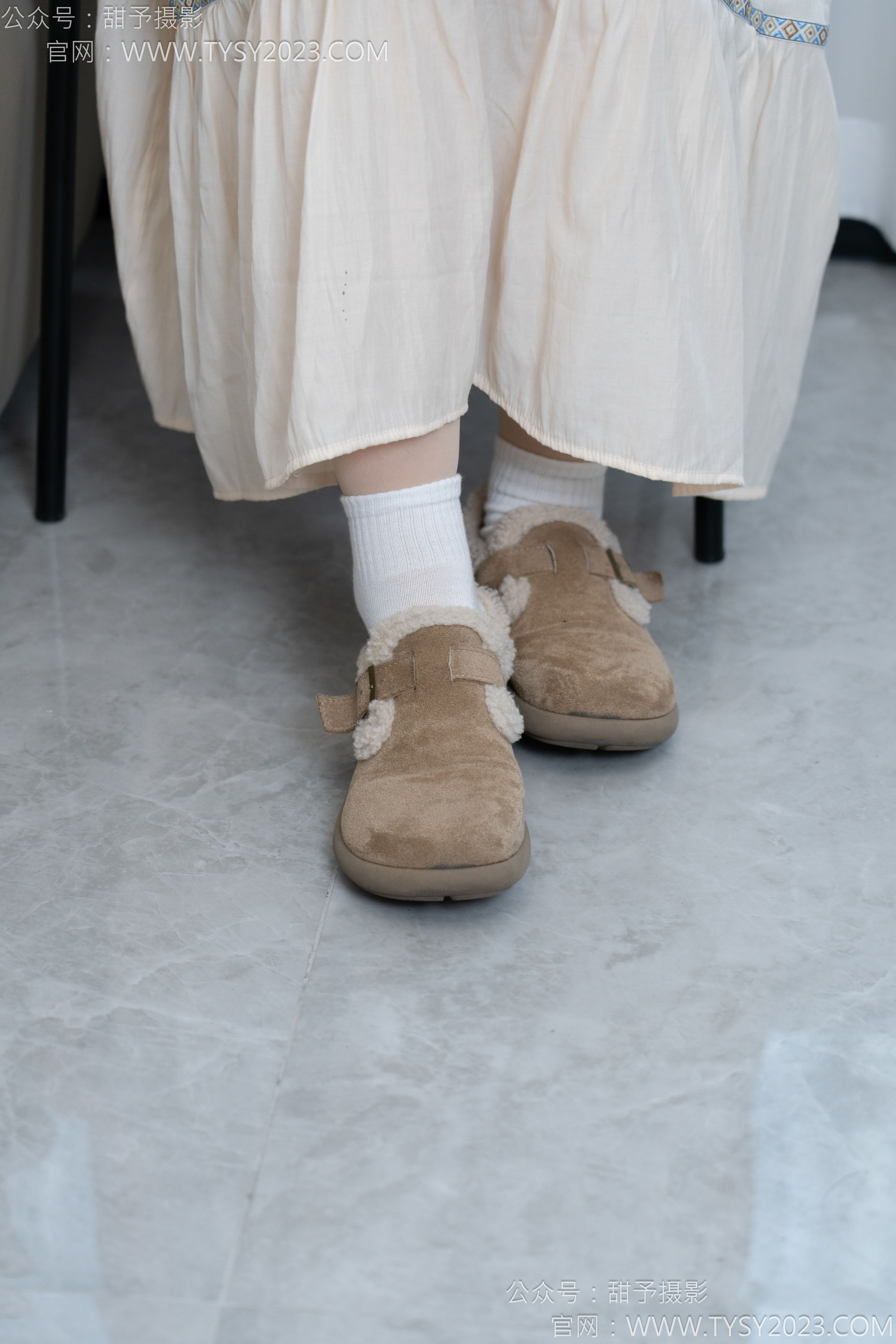 甜予摄影 No.173 小葵 - 棉鞋、白棉袜、薄肉丝/(135P)