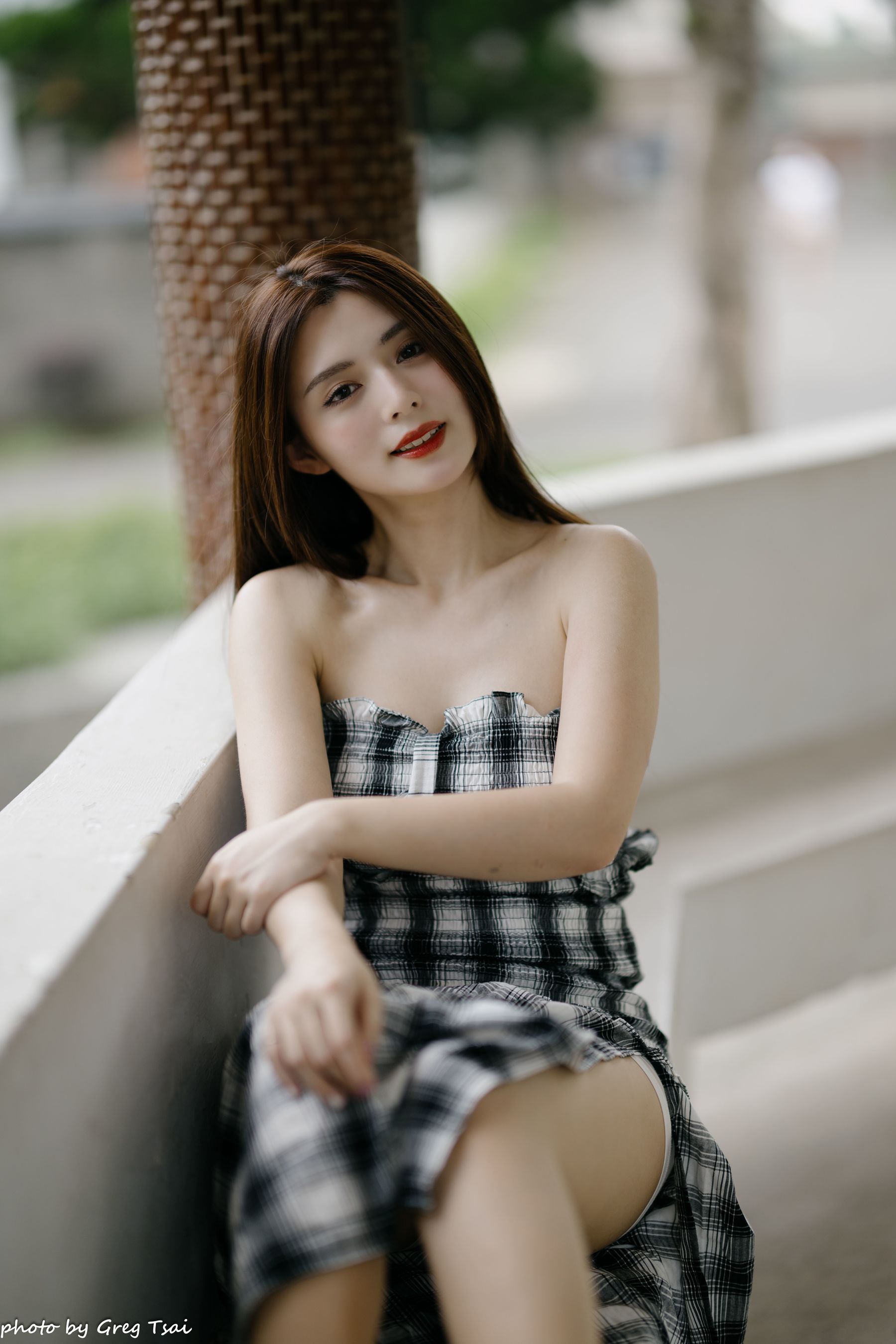 筱筱 - 桃园 格子裙/(119P)