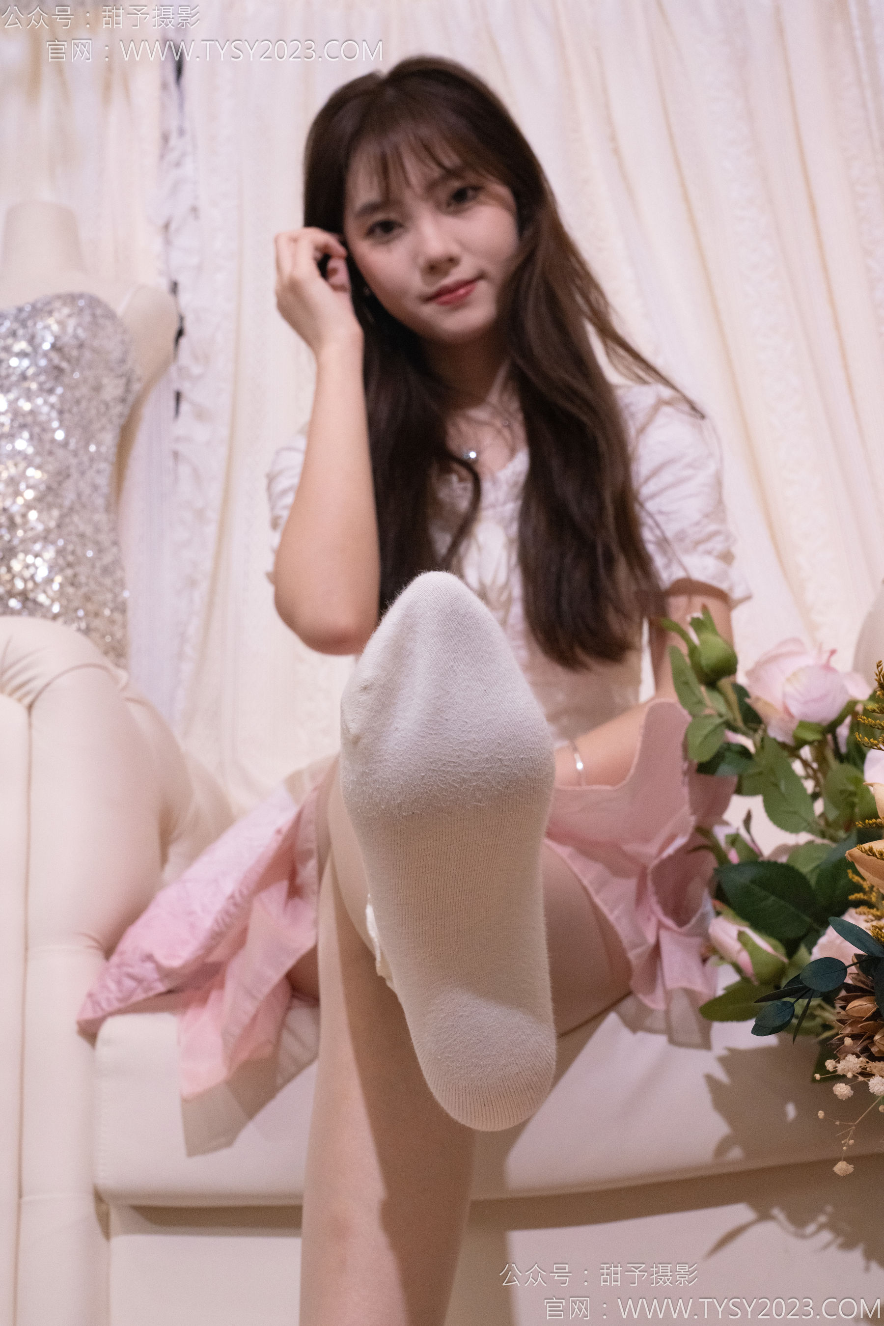 甜予摄影 No.177 璇璇 - 板鞋、白棉袜、薄肉丝/(129P)