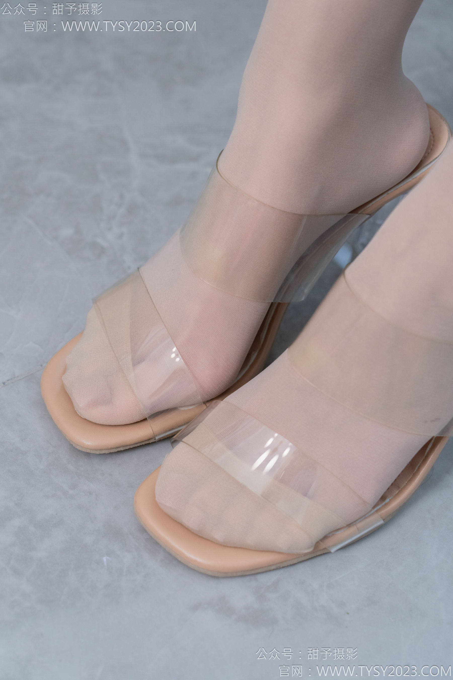 甜予摄影 No.188 贝壳 - 透明高跟、高跟鞋、薄肉丝、薄黑丝、裸足/(148P)